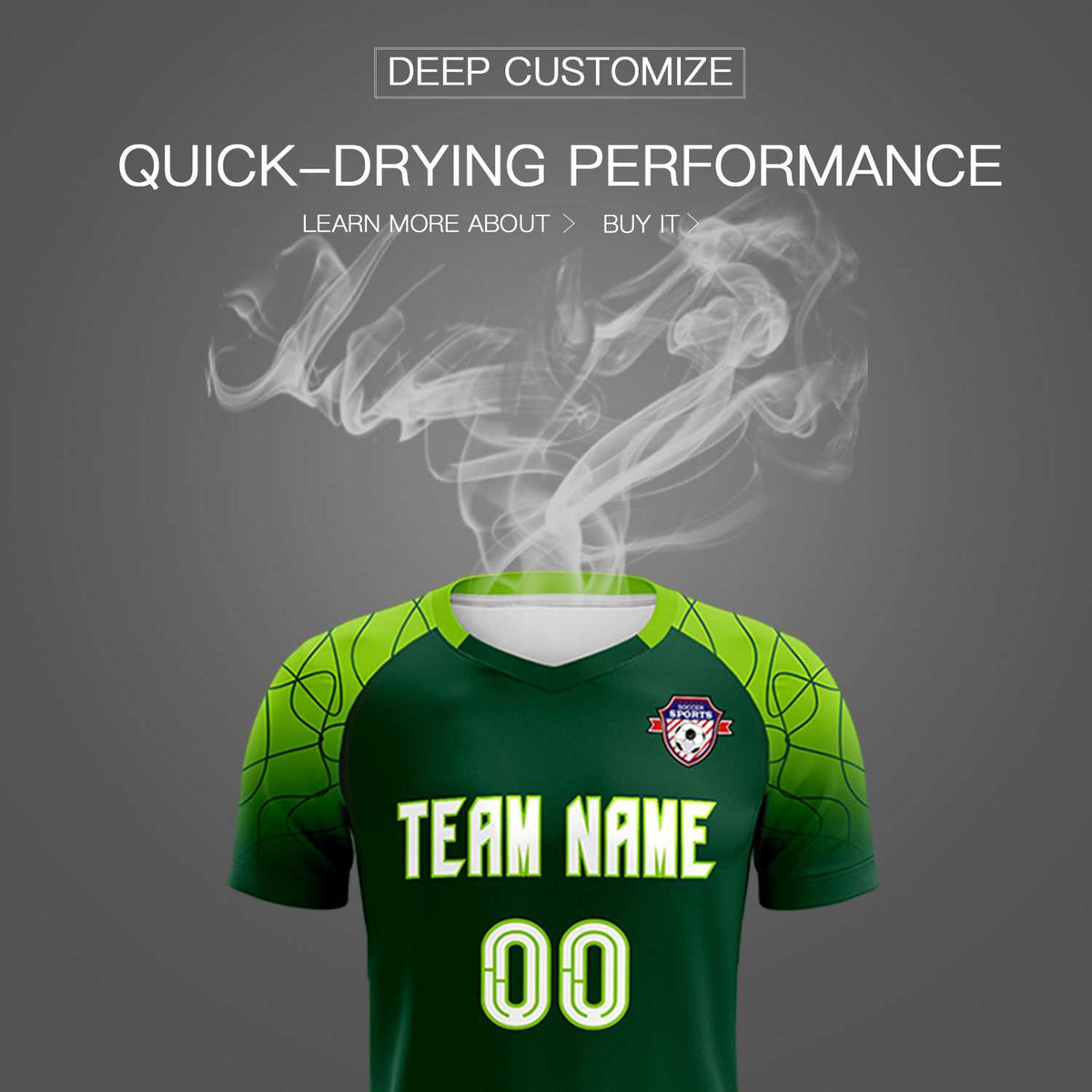 Custom Green Classic Soccer Training Sets Jersey For Adults/Kids