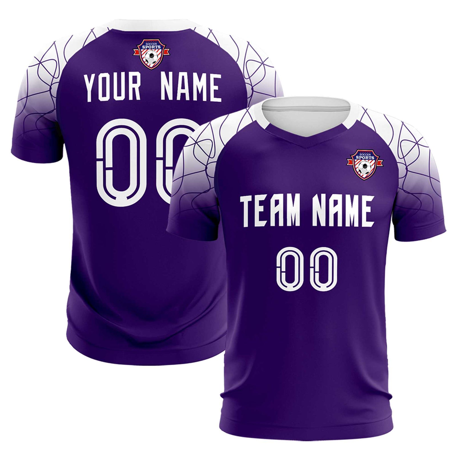 Custom Purple Classic Soccer Training Sets Jersey For Adults/Kids