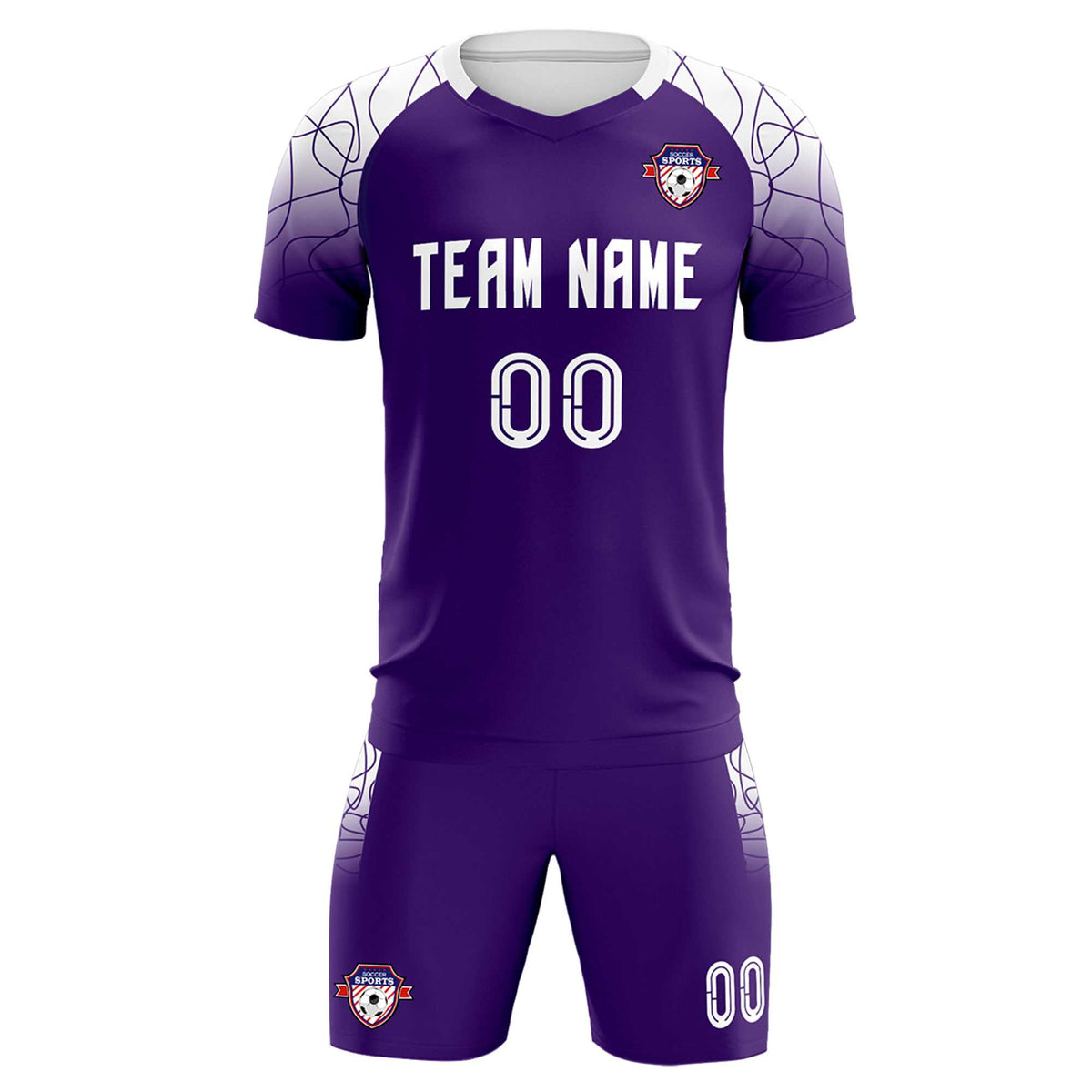Custom Purple Classic Soccer Training Sets Jersey For Adults/Kids