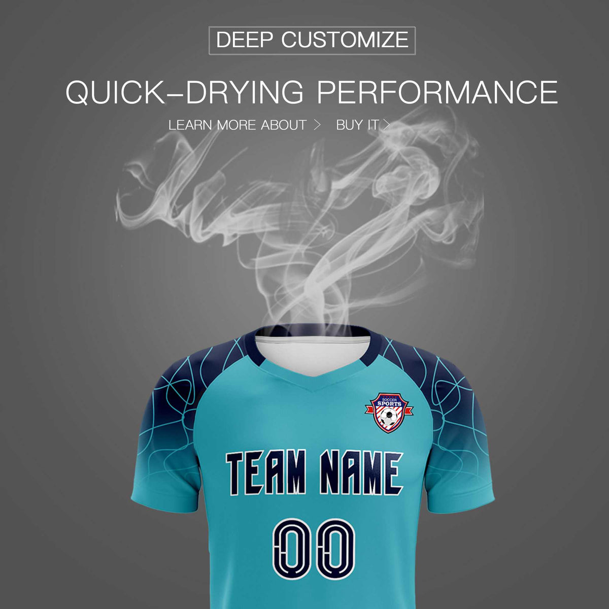Custom Sky Blue Classic Soccer Training Sets Jersey For Adults/Kids