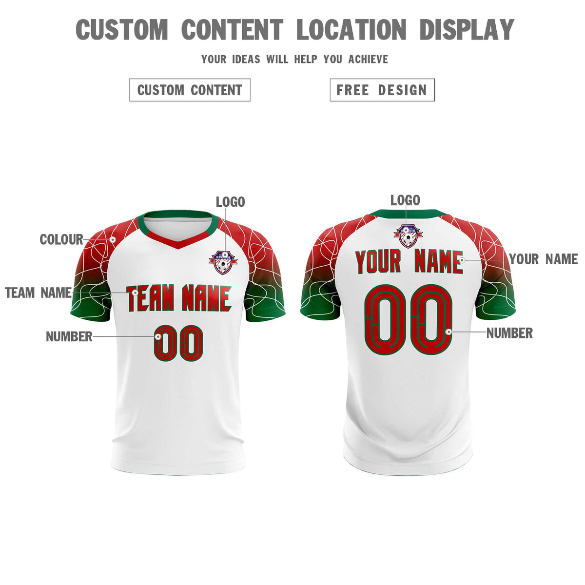 Custom White Classic Soccer Training Sets Jersey For Adults/Kids