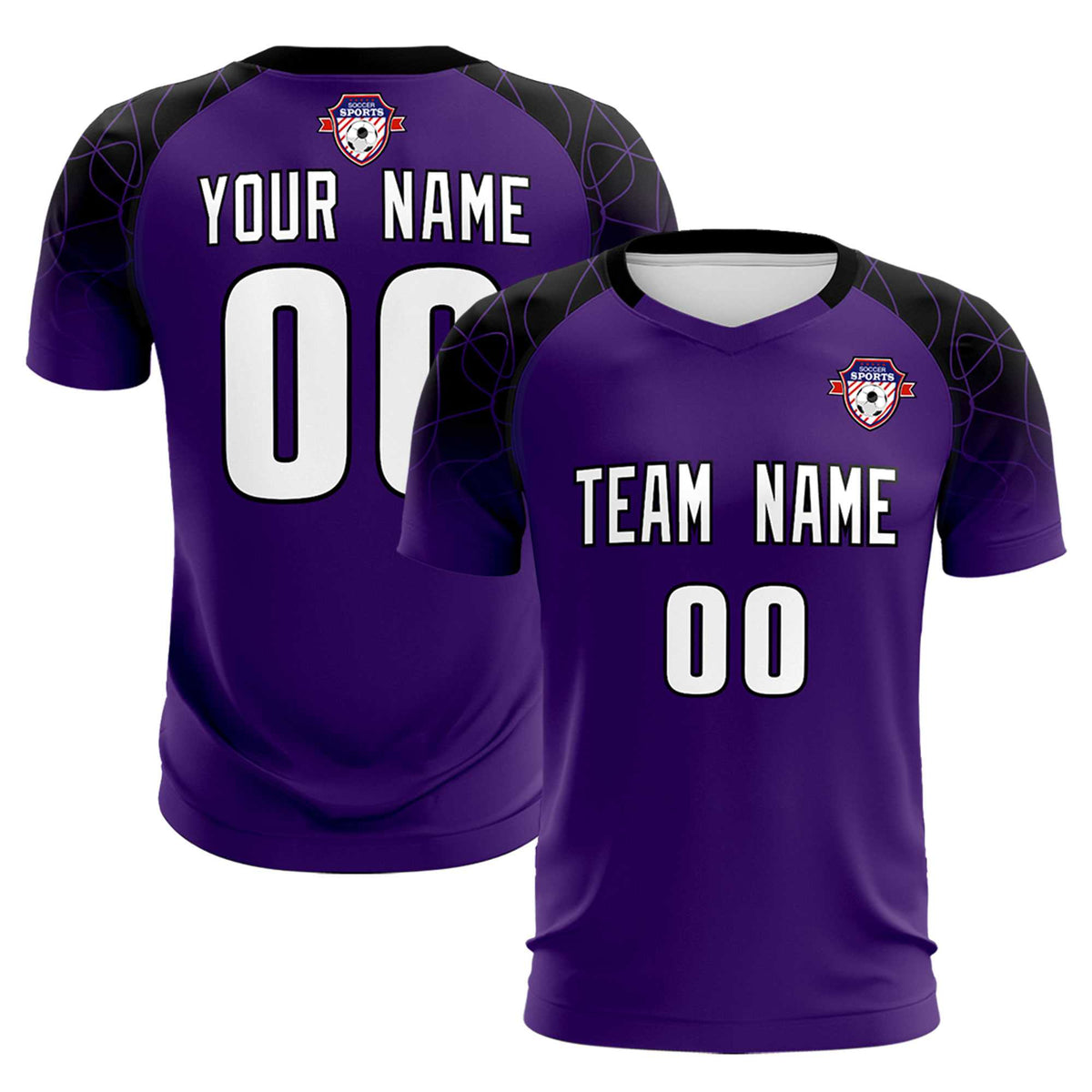 Custom Purple Classic Soccer Training Sets Jersey For Adults/Kids