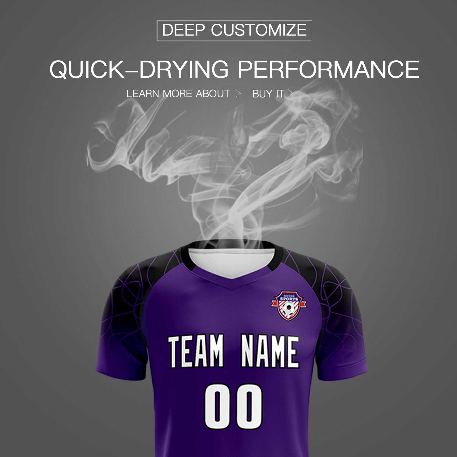 Custom Purple Classic Soccer Training Sets Jersey For Adults/Kids