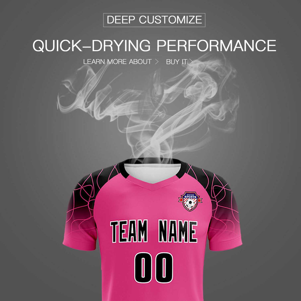 Custom Rose Red Classic Soccer Training Sets Jersey For Adults/Kids