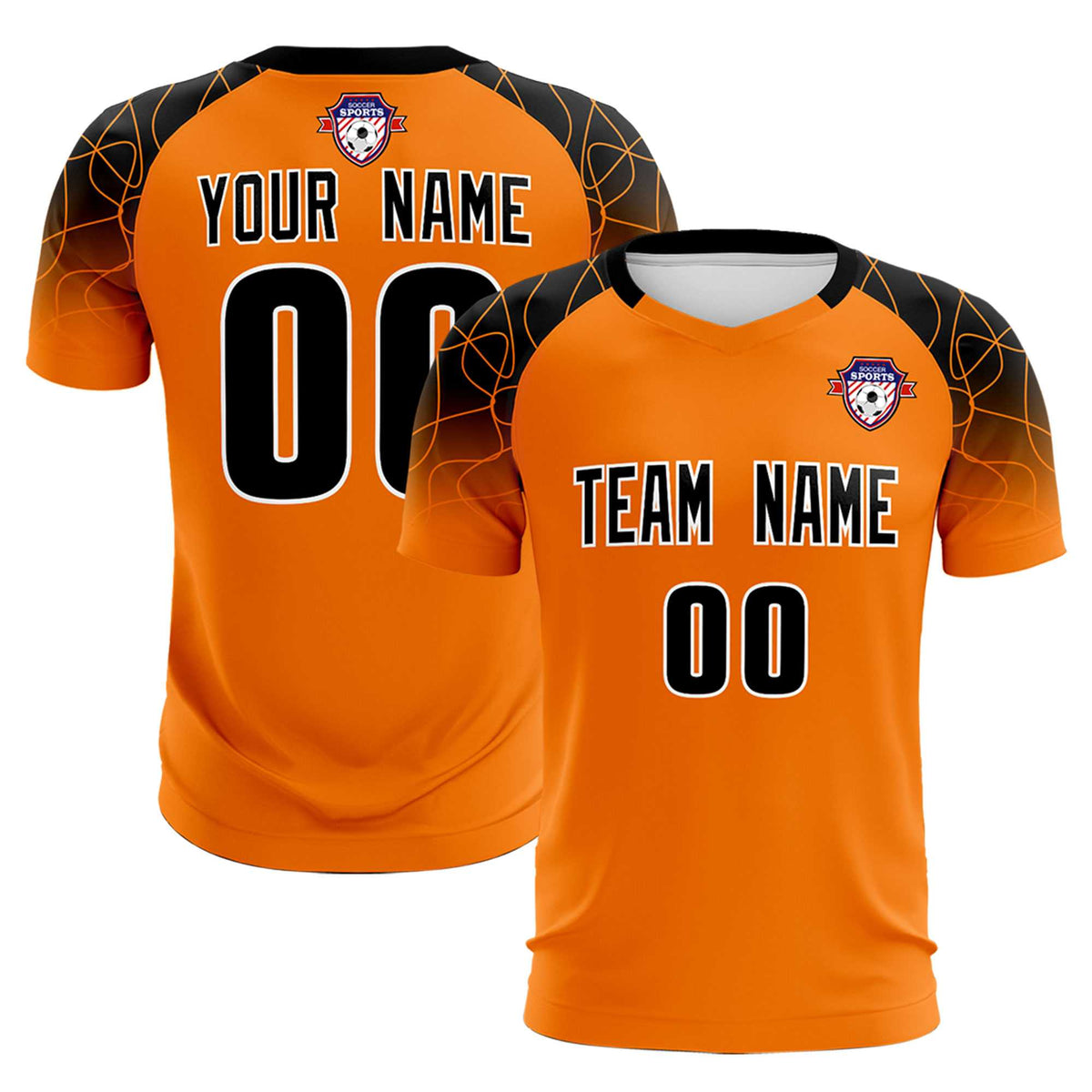 Custom Orange Classic Soccer Training Sets Jersey For Adults/Kids