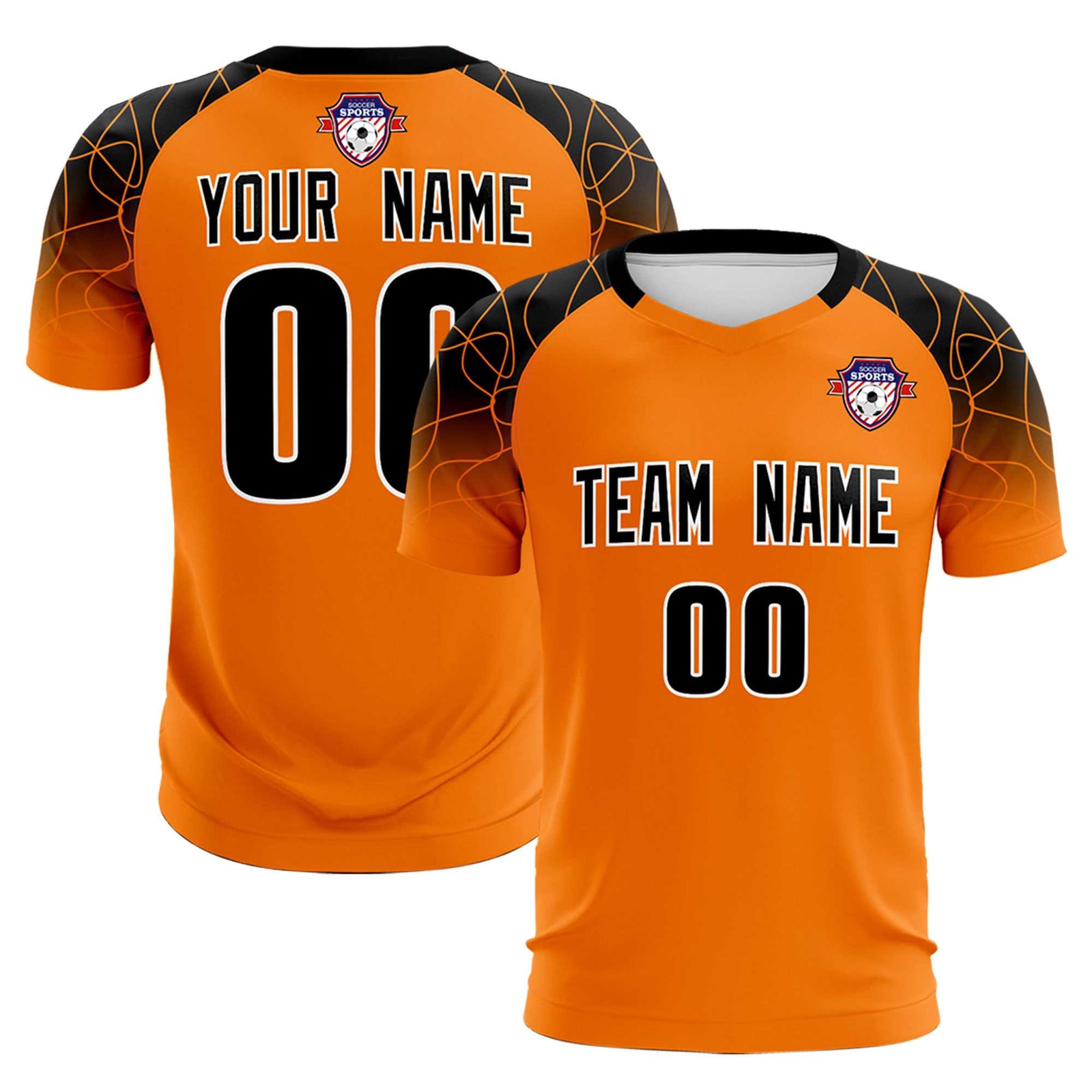 Custom Orange Classic Soccer Training Sets Jersey For Adults/Kids