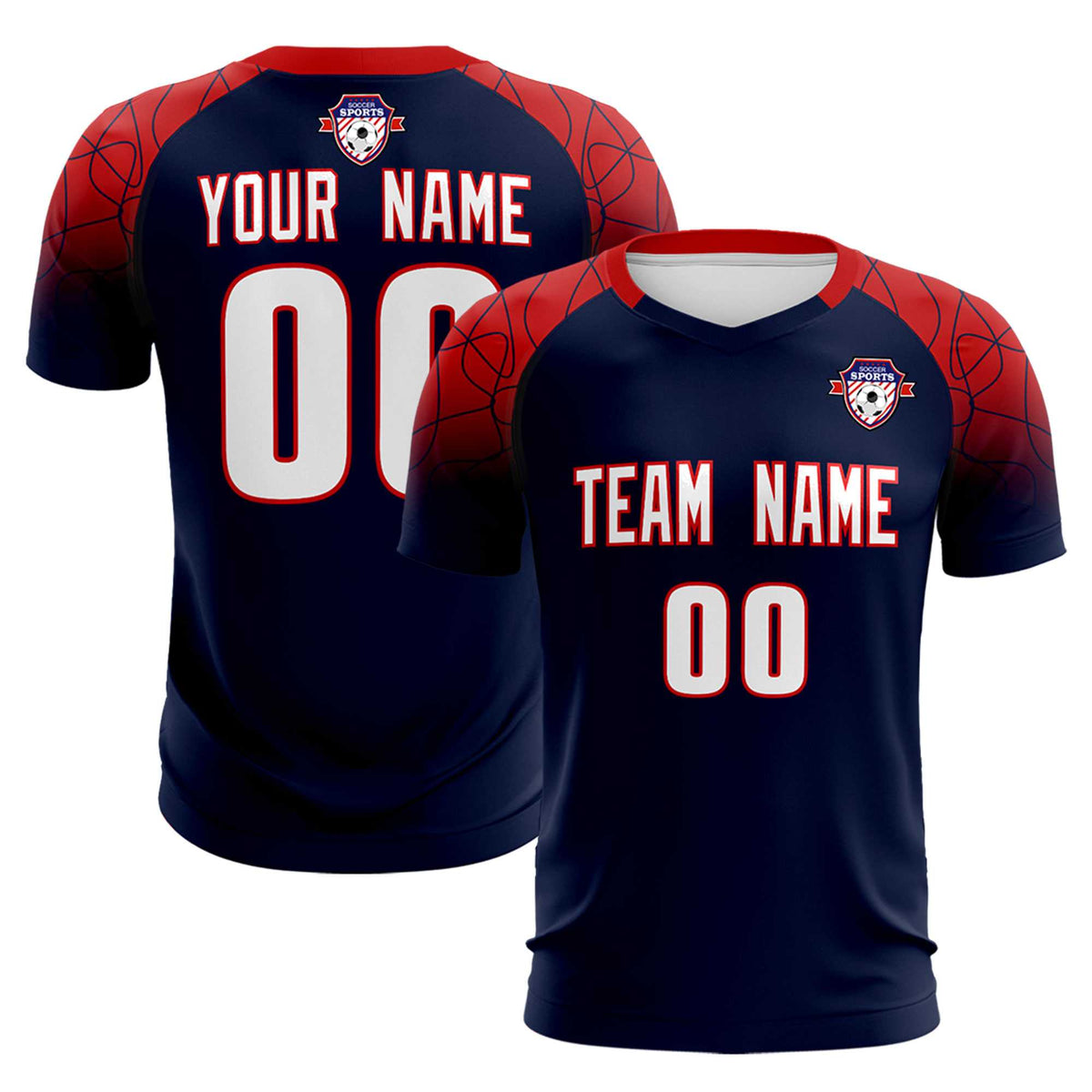 Custom Navy Classic Soccer Training Sets Jersey For Adults/Kids