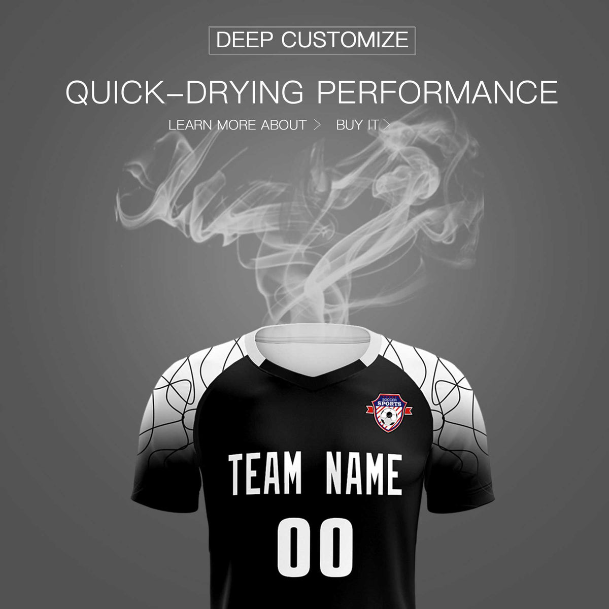 Custom Black Classic Soccer Training Sets Jersey For Adults/Kids