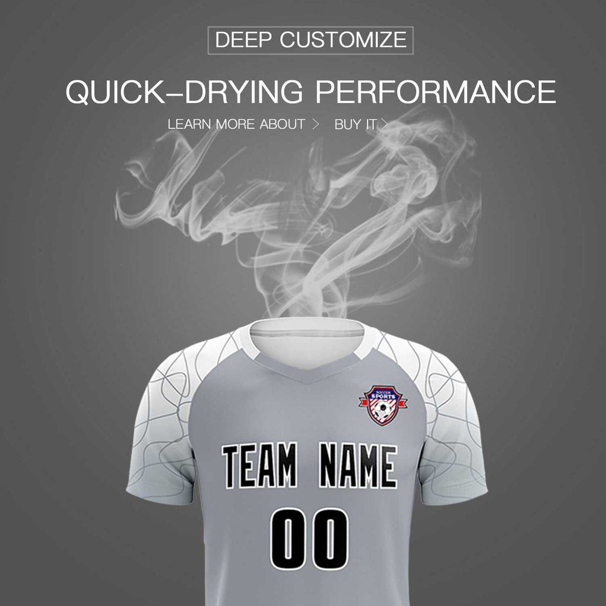 Custom Silver Classic Soccer Training Sets Jersey For Adults/Kids