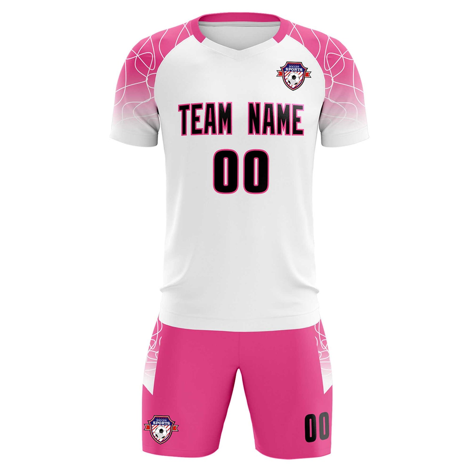 Custom White Classic Soccer Training Sets Jersey For Adults/Kids