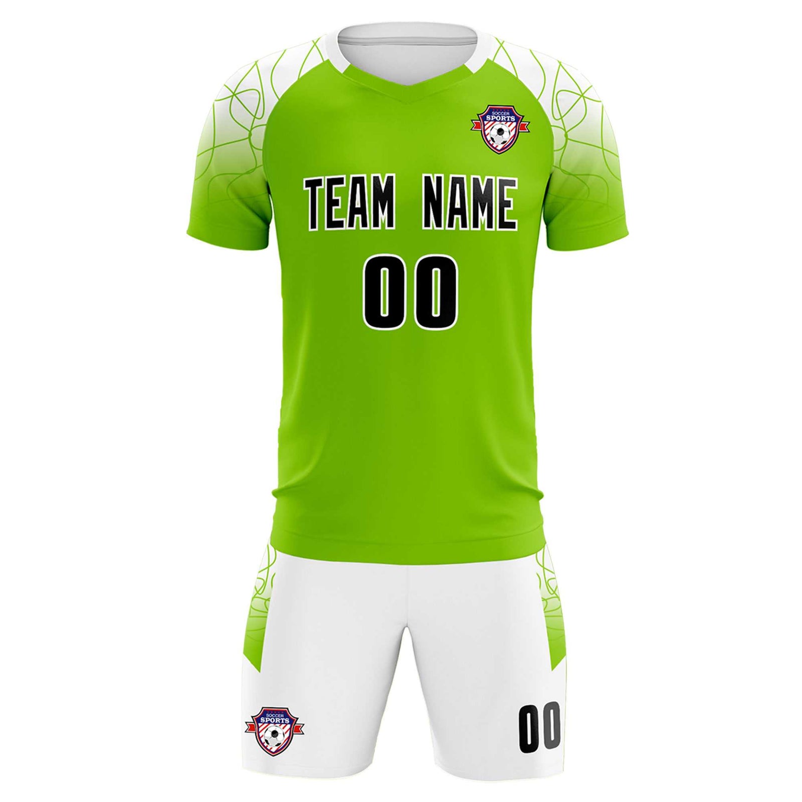 Custom Green Classic Soccer Training Sets Jersey For Adults/Kids