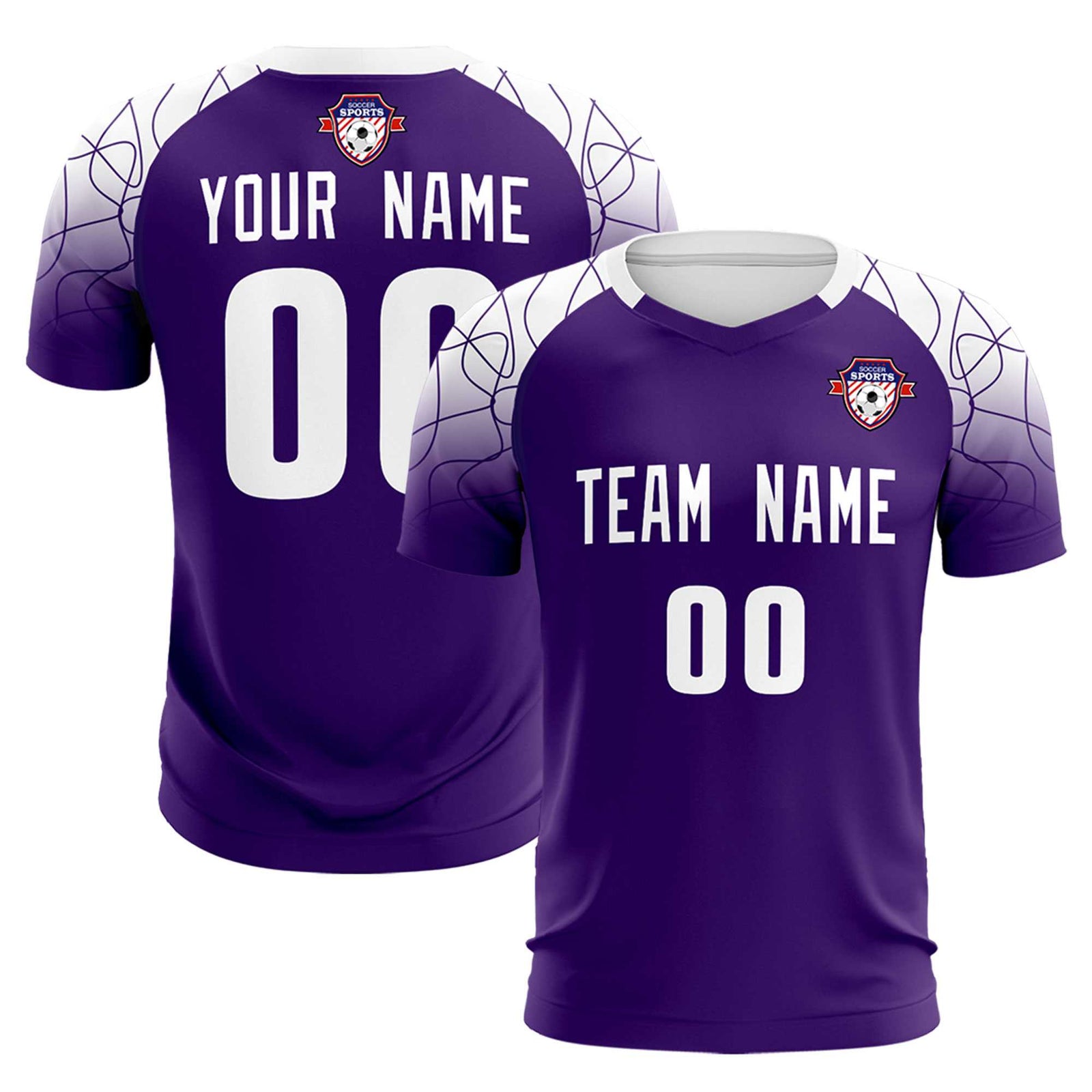Custom Purple Classic Soccer Training Sets Jersey For Adults/Kids