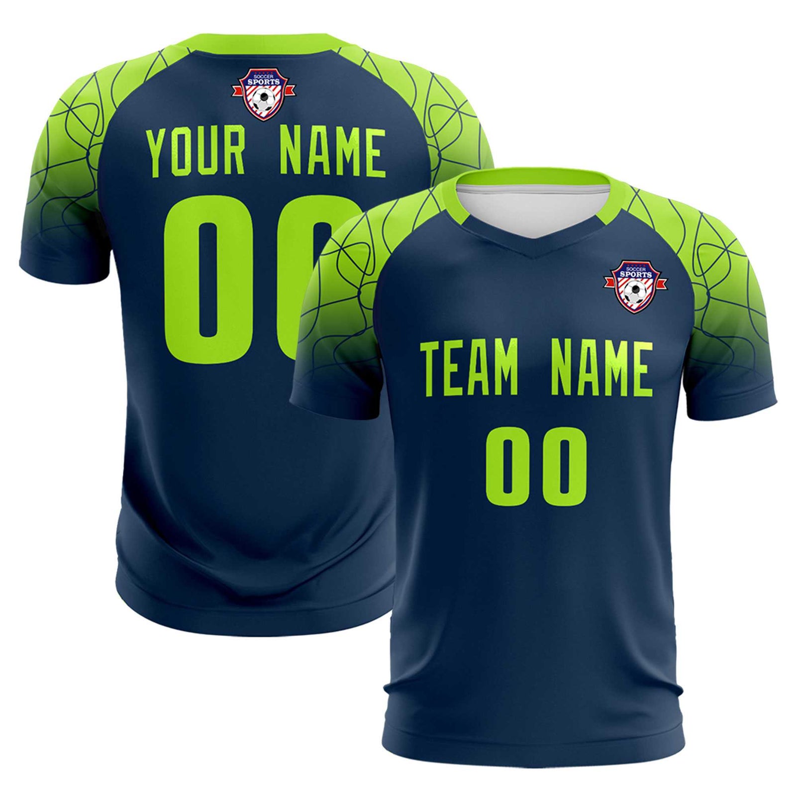 Custom Midnight Blue Classic Soccer Training Sets Jersey For Adults/Kids