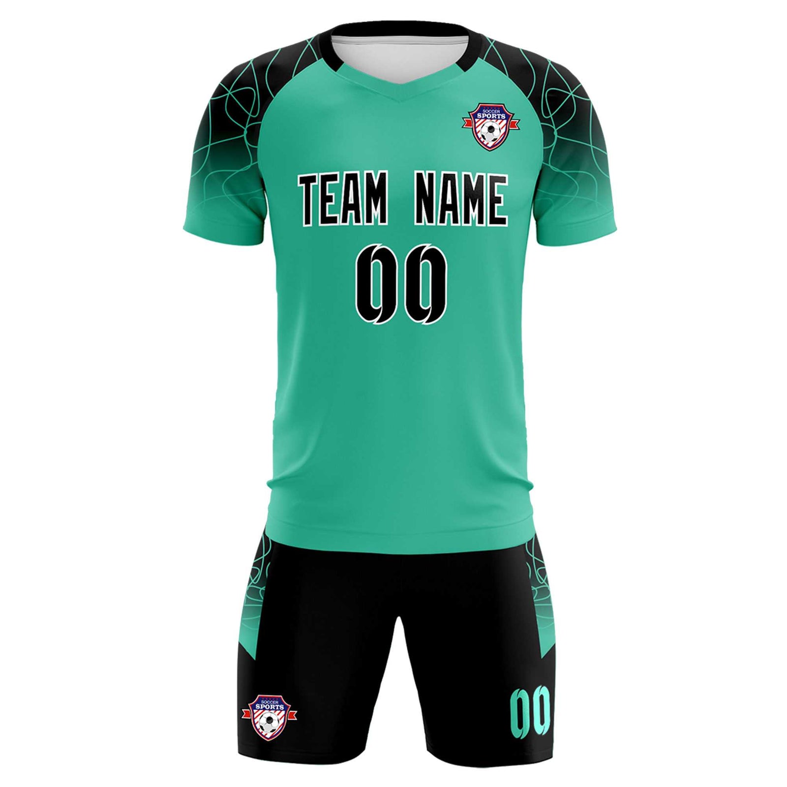 Custom Green Classic Soccer Training Sets Jersey For Adults/Kids