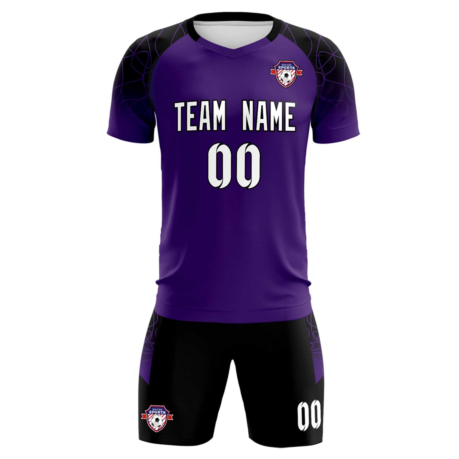 Custom Purple Classic Soccer Training Sets Jersey For Adults/Kids
