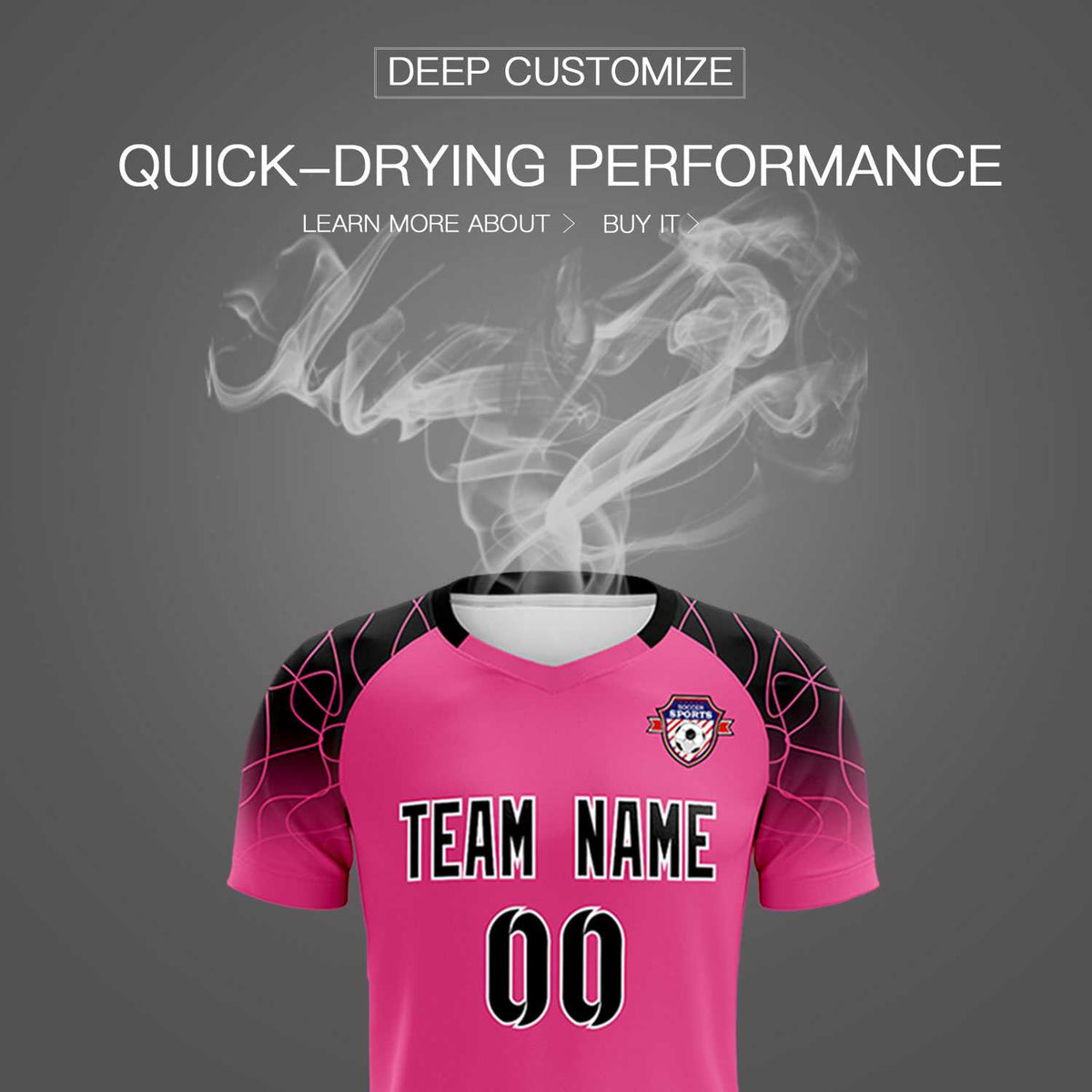 Custom Rose Red Classic Soccer Training Sets Jersey For Adults/Kids