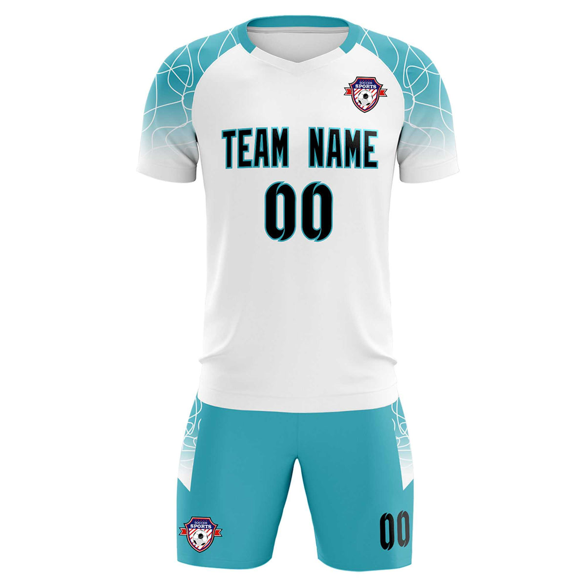 Custom White Classic Soccer Training Sets Jersey For Adults/Kids