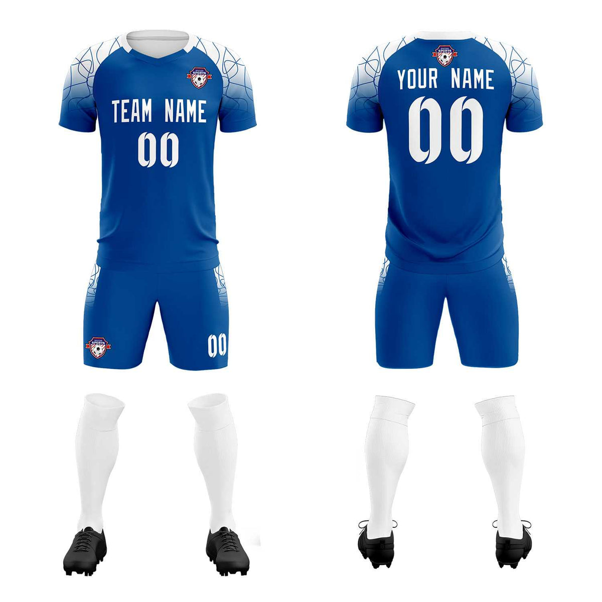 Custom Navy Classic Soccer Training Sets Jersey For Adults/Kids