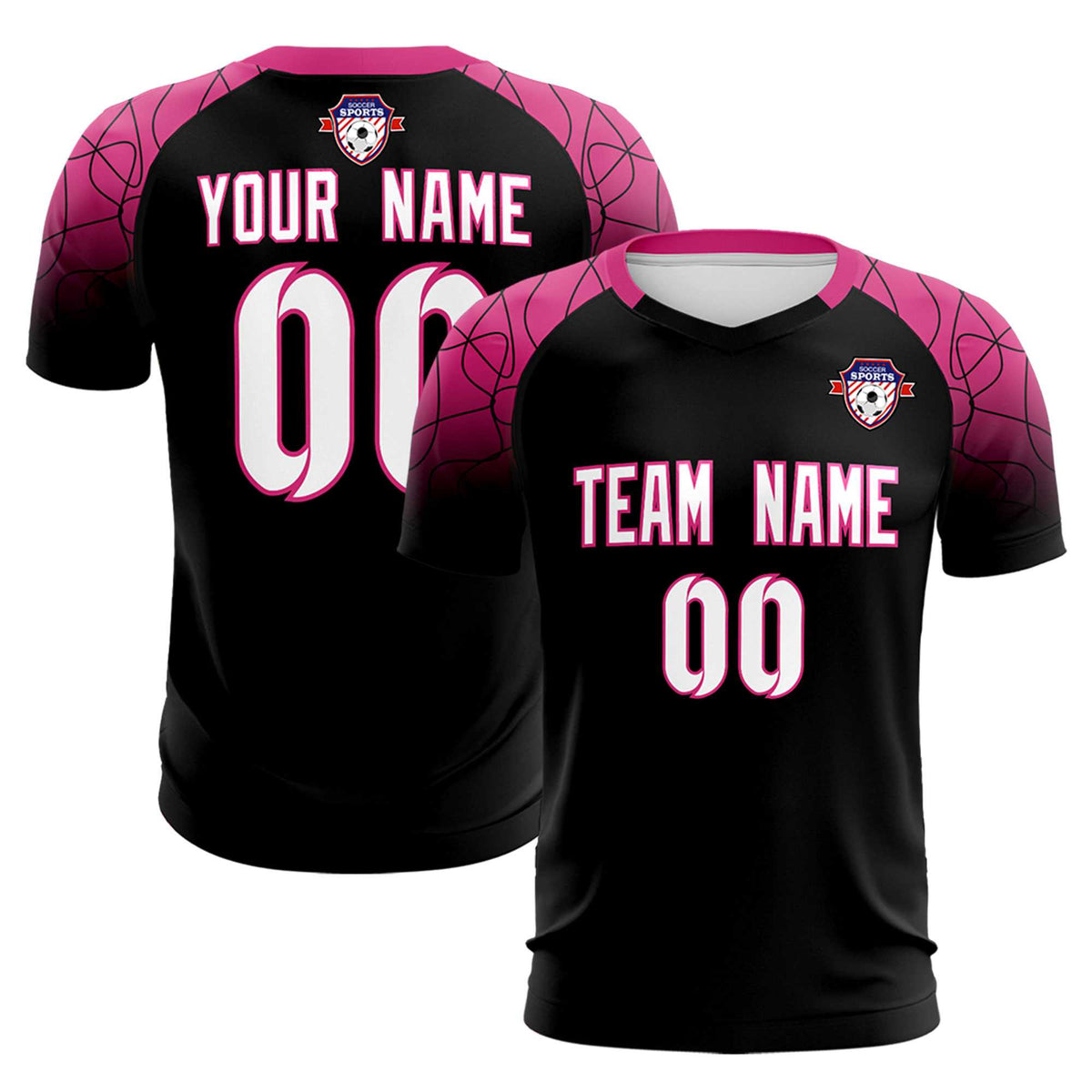 Custom Black Classic Soccer Training Sets Jersey For Adults/Kids