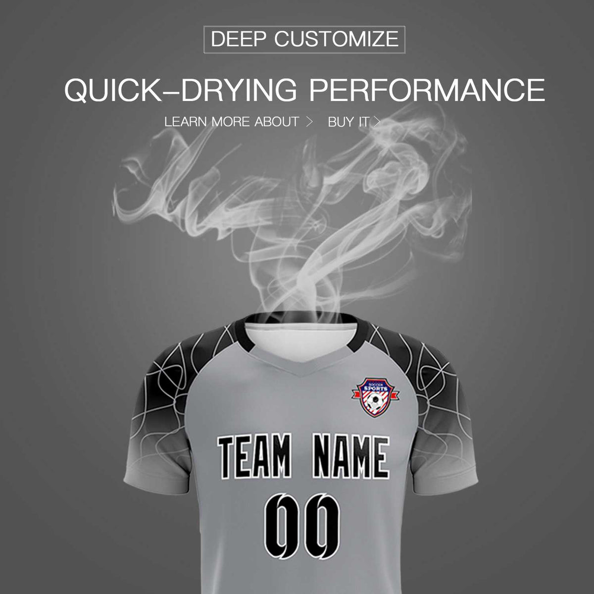 Custom Silver Classic Soccer Training Sets Jersey For Adults/Kids