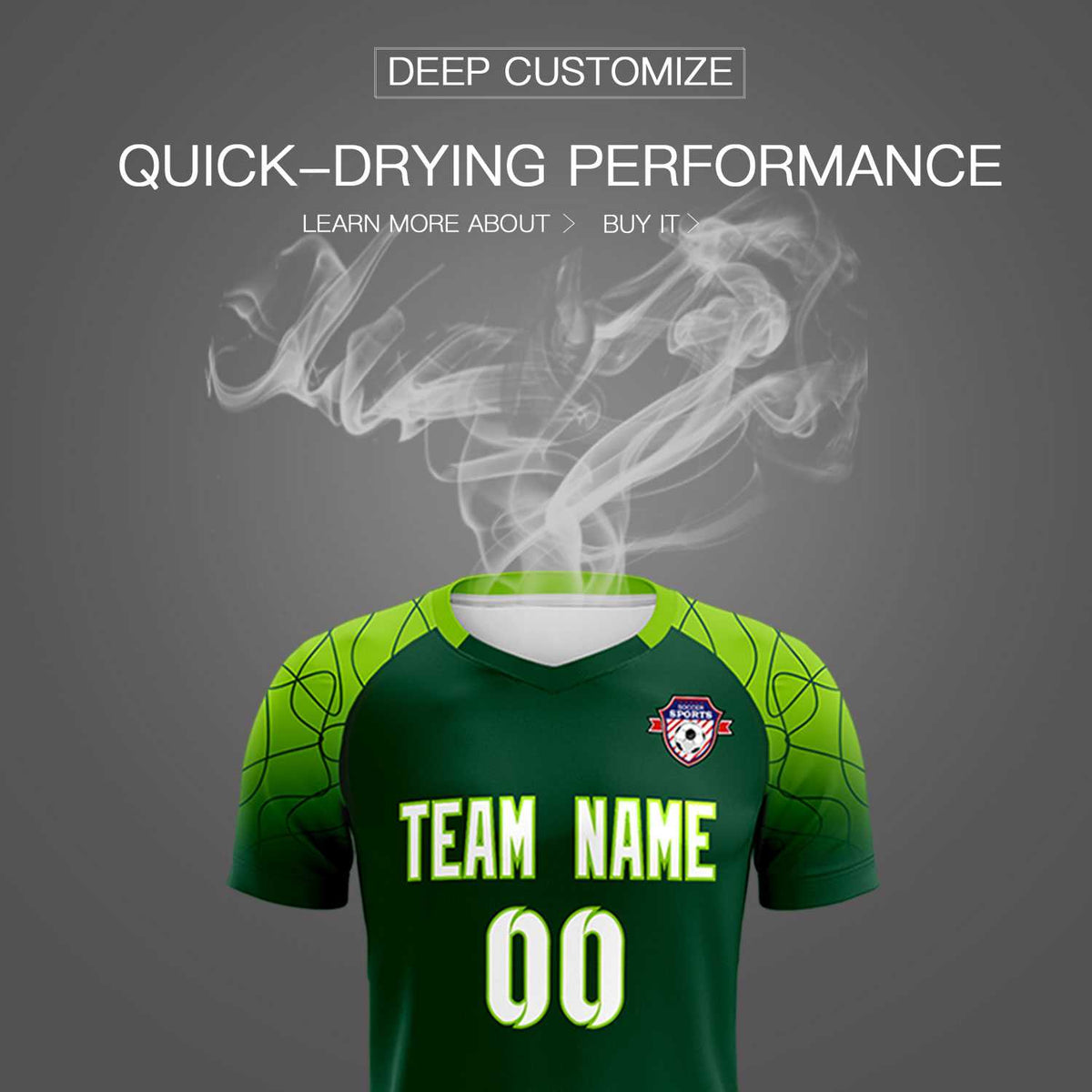 Custom Green Classic Soccer Training Sets Jersey For Adults/Kids