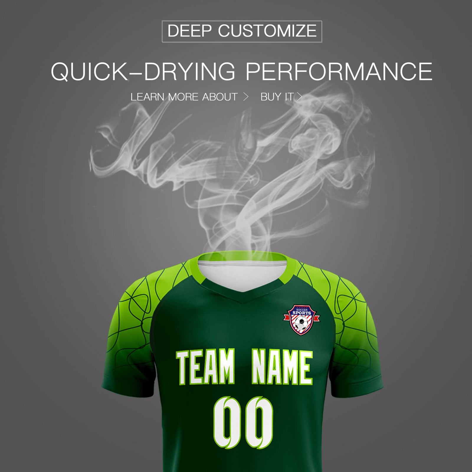 Custom Green Classic Soccer Training Sets Jersey For Adults/Kids