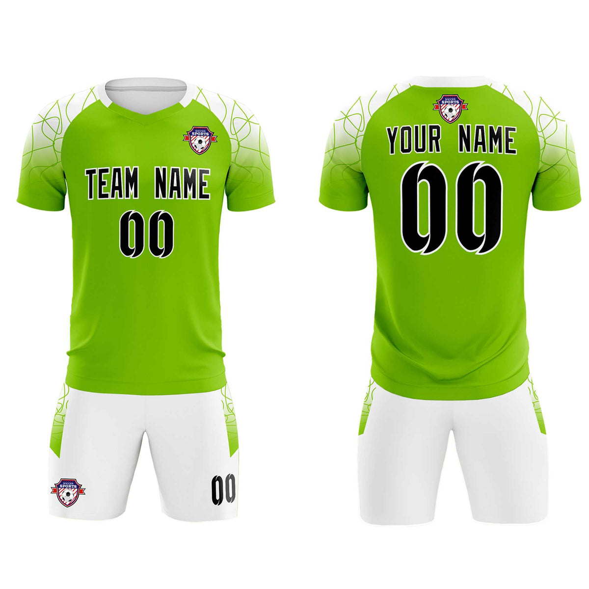 Custom Green Classic Soccer Training Sets Jersey For Adults/Kids