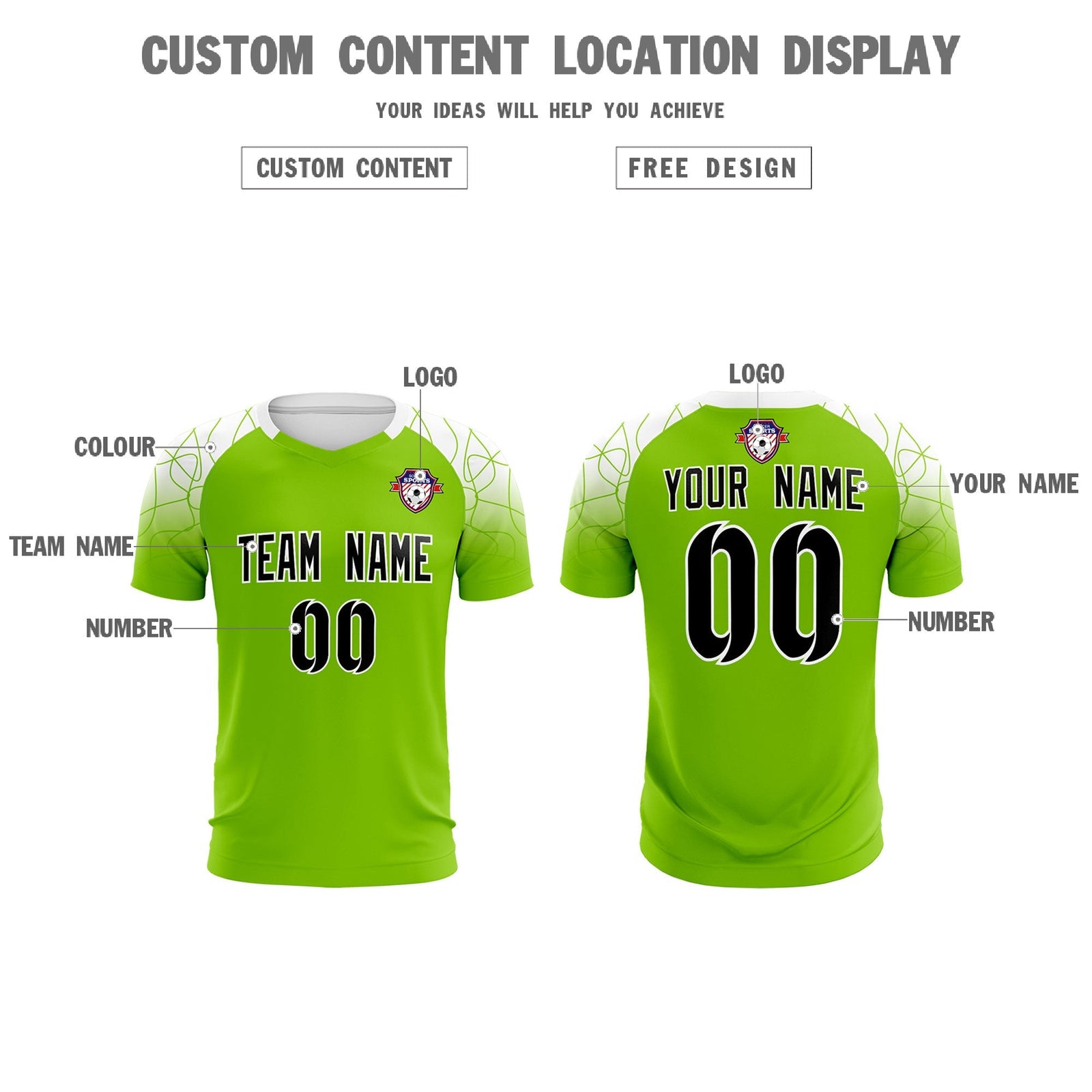 Custom Green Classic Soccer Training Sets Jersey For Adults/Kids