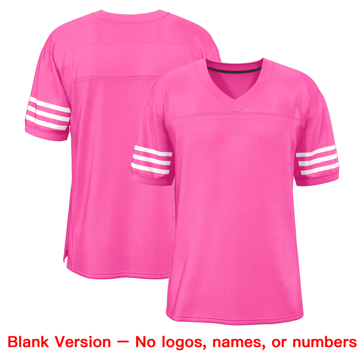 Custom Pink White Classic Style Authentic Football Jersey