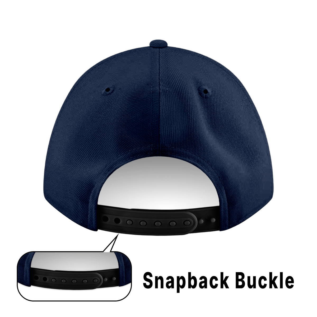 Custom White 3D Puff Embroidery Flat Embroidery Flat Eaves Sport Baseball Cap Design for Men/Women/Youth