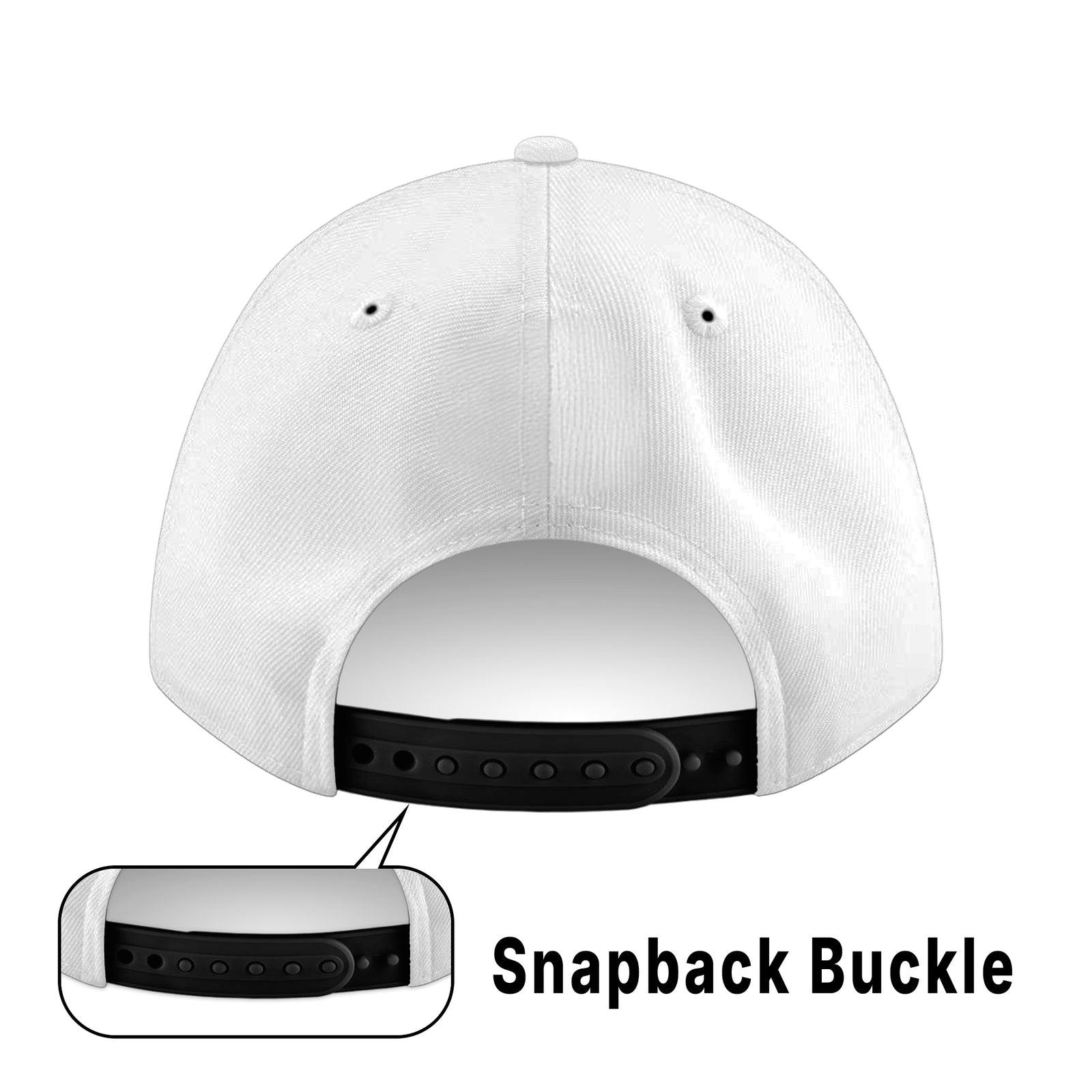Custom White 3D Puff Embroidery Flat Embroidery Flat Eaves Sport Baseball Cap Design for Men/Women/Youth