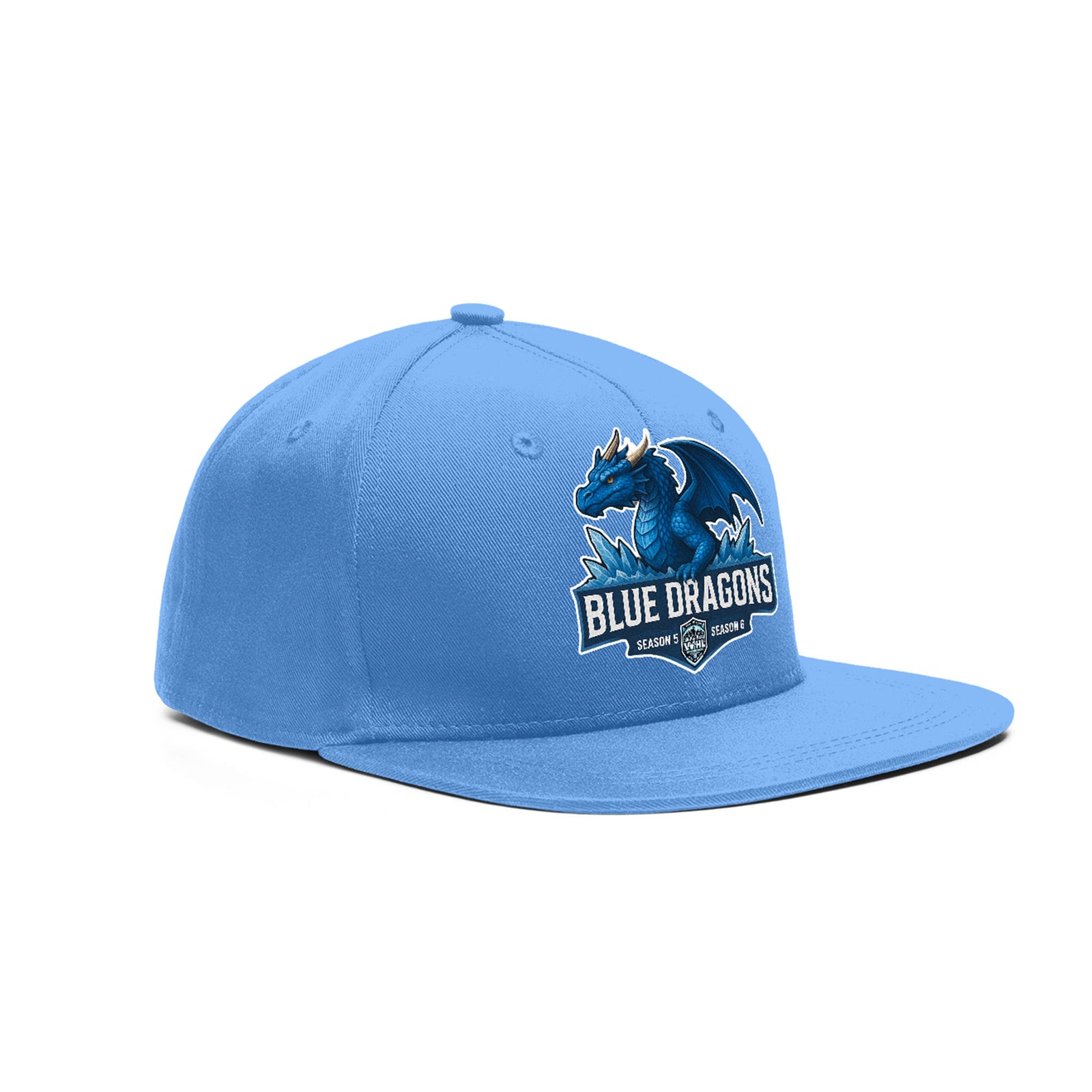 VVHL Light Blue S7-blue-dragons-1 3D Puff Embroidery Flat Embroidery Baseball Cap