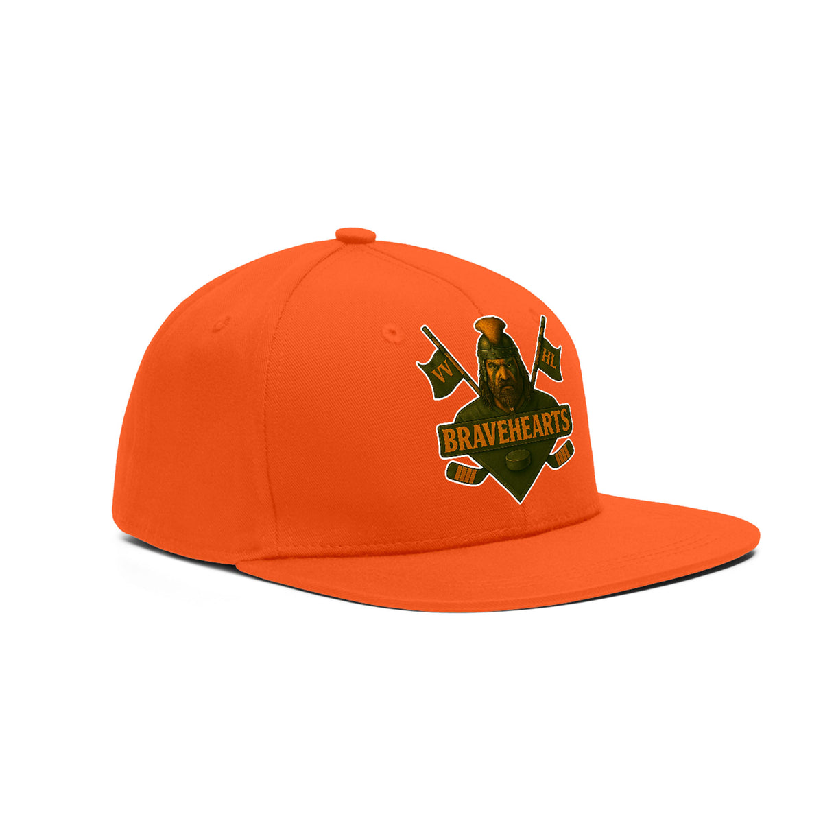 VVHL Orange S7-Bravehearts 3D Puff Embroidery Flat Embroidery Baseball Cap