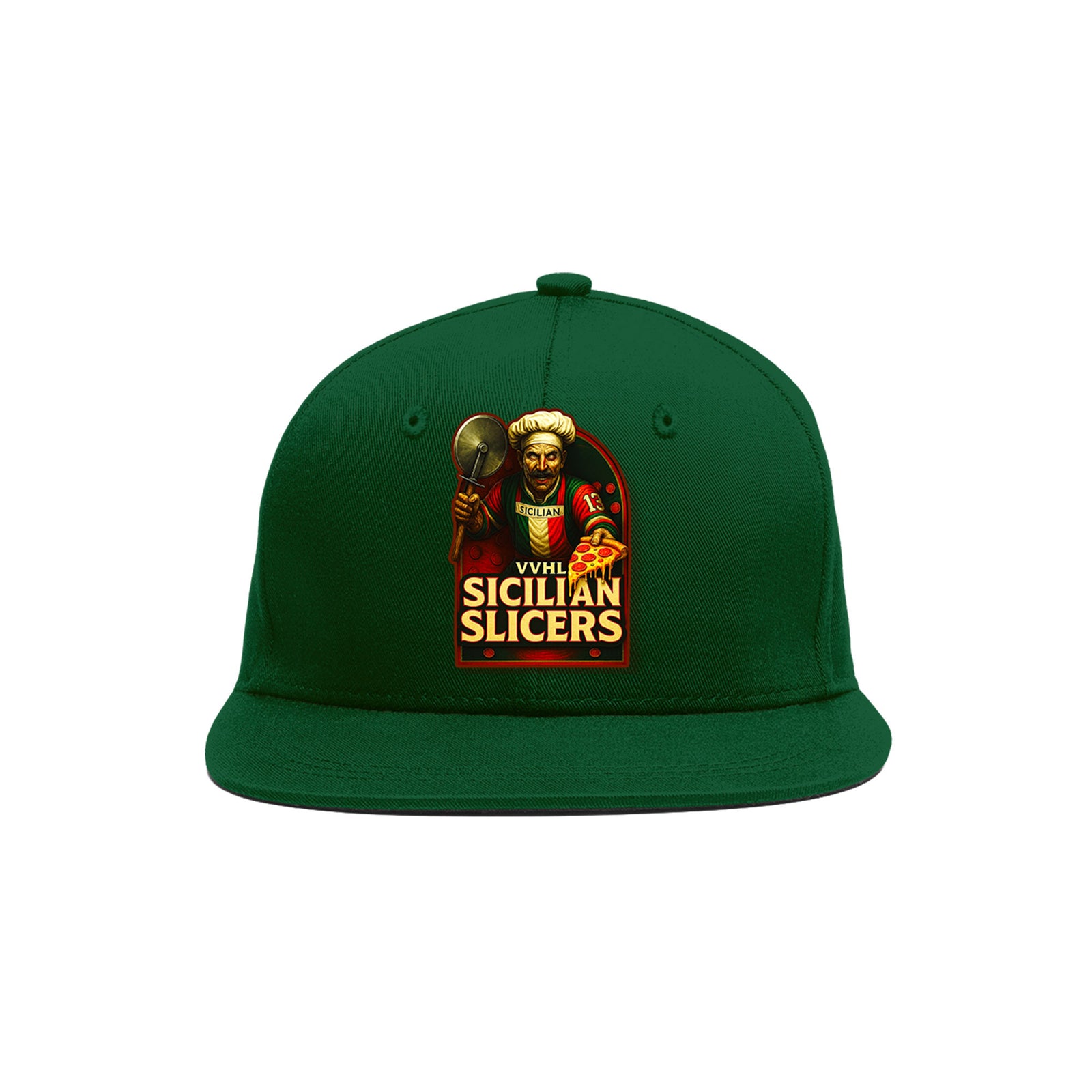 VVHL Green S9-Sicilian-Slicers 3D Puff Embroidery Flat Embroidery Baseball Cap