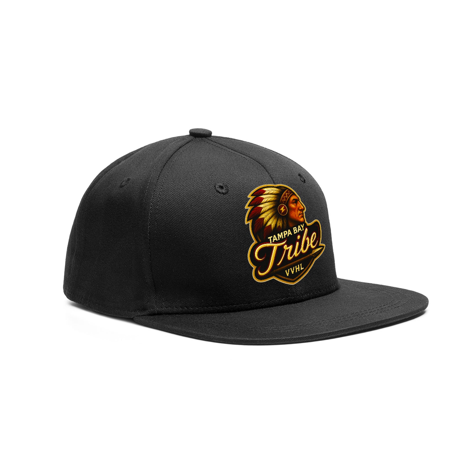 VVHL Black S7-Tampa-bay-tribe-1 3D Puff Embroidery Flat Embroidery Baseball Cap