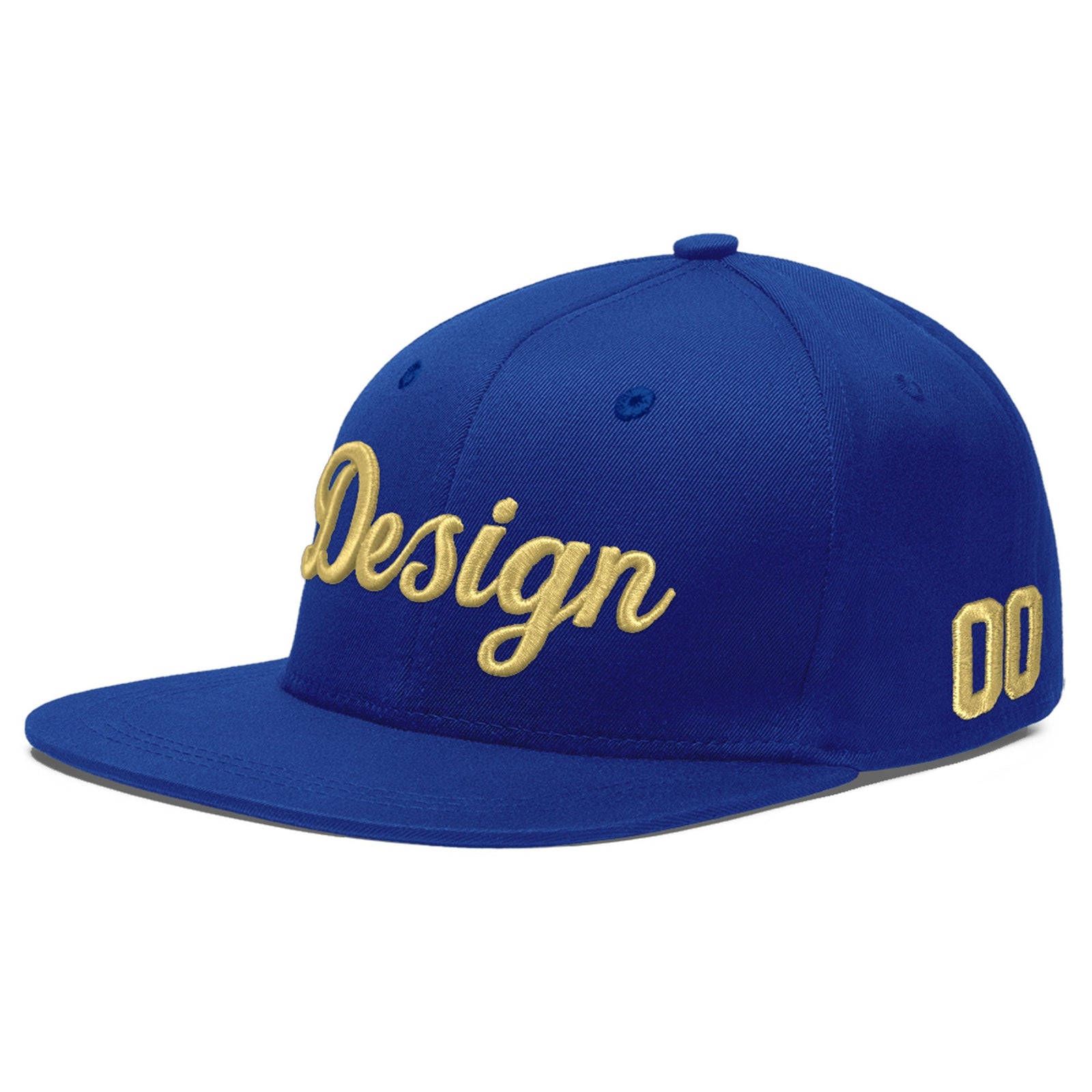 Custom Royal 3D Puff Embroidery Flat Embroidery Casual Sport Baseball Cap
