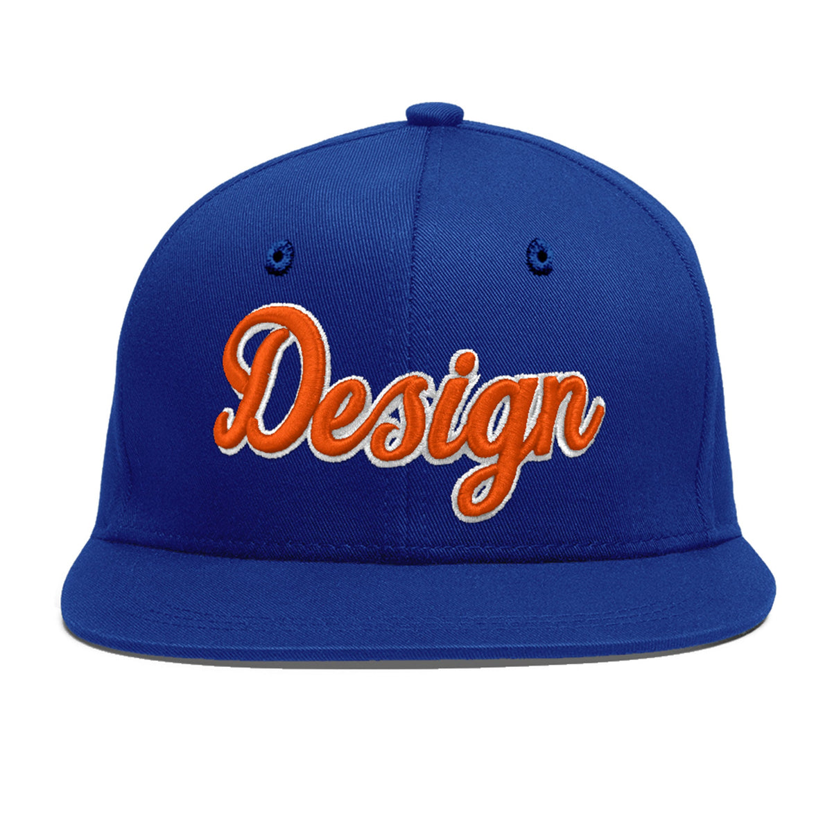 Custom Royal 3D Puff Embroidery Flat Embroidery Casual Sport Baseball Cap