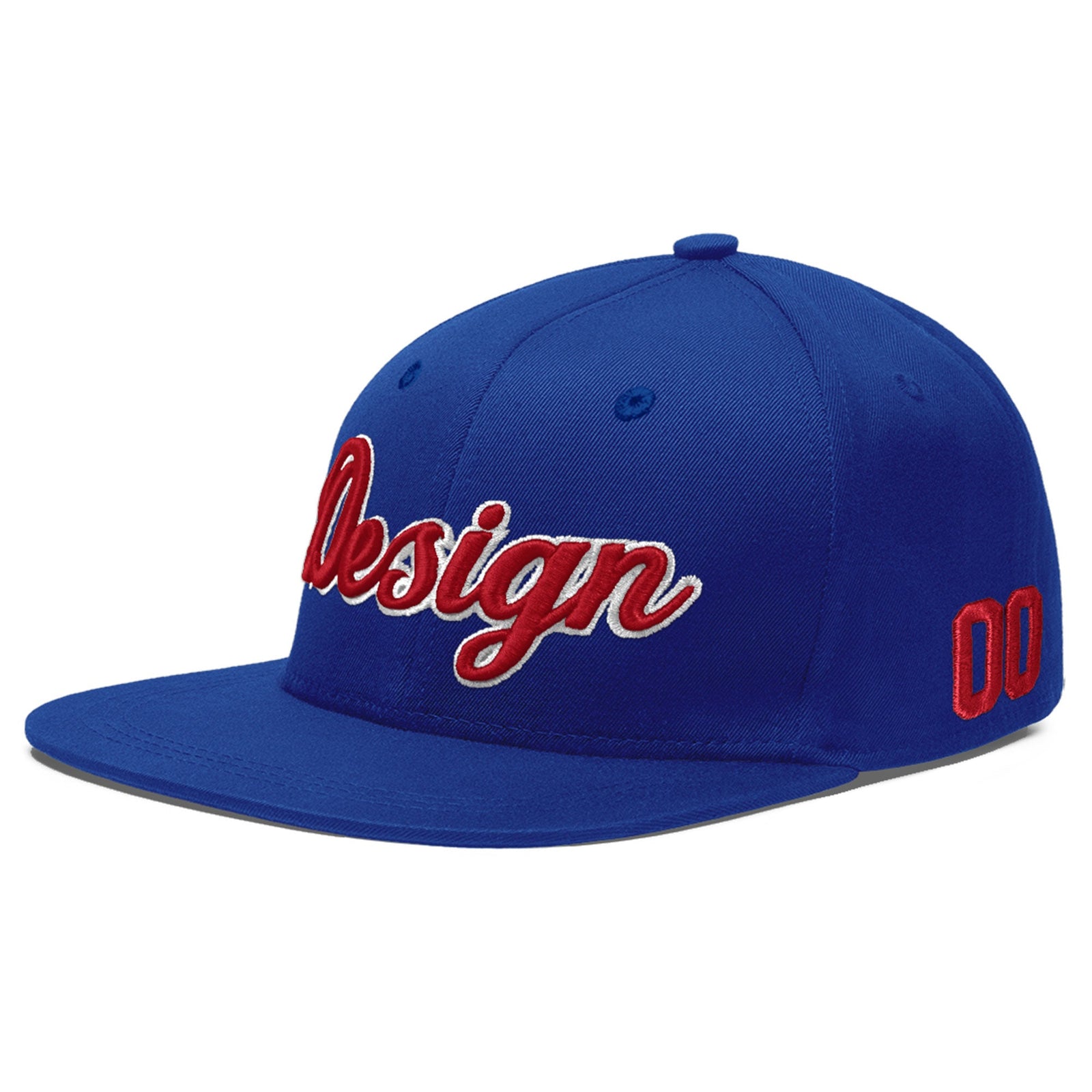 Custom Royal 3D Puff Embroidery Flat Embroidery Casual Sport Baseball Cap