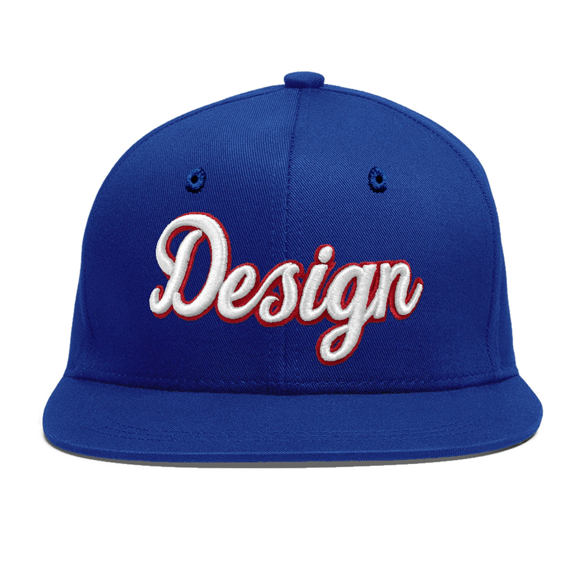 Custom Royal 3D Puff Embroidery Flat Embroidery Casual Sport Baseball Cap