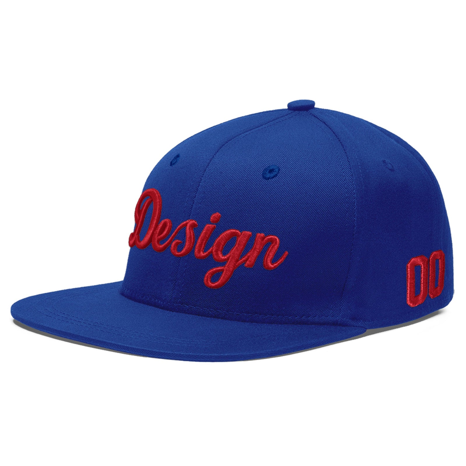 Custom Royal 3D Puff Embroidery Flat Embroidery Casual Sport Baseball Cap