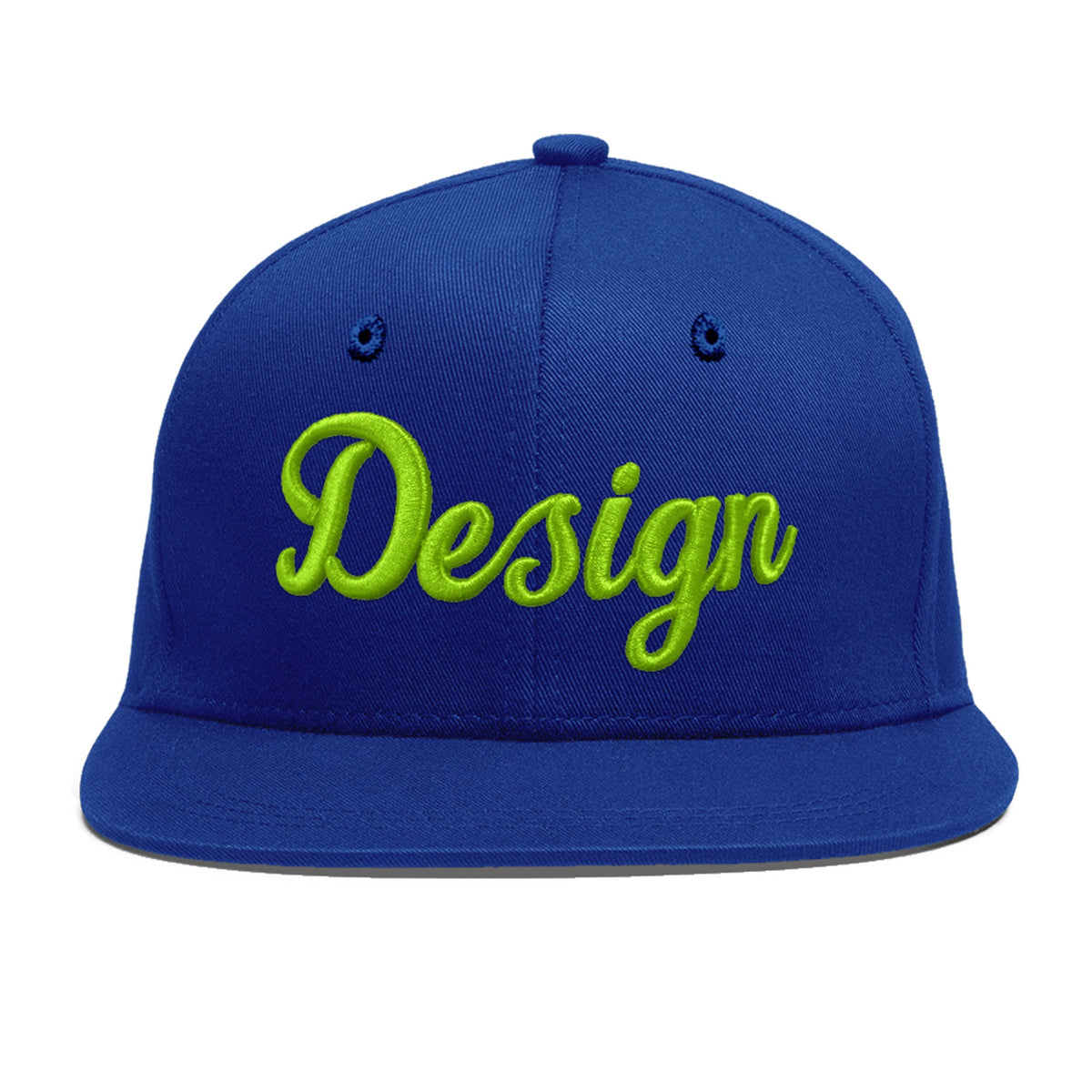 Custom Royal 3D Puff Embroidery Flat Embroidery Casual Sport Baseball Cap