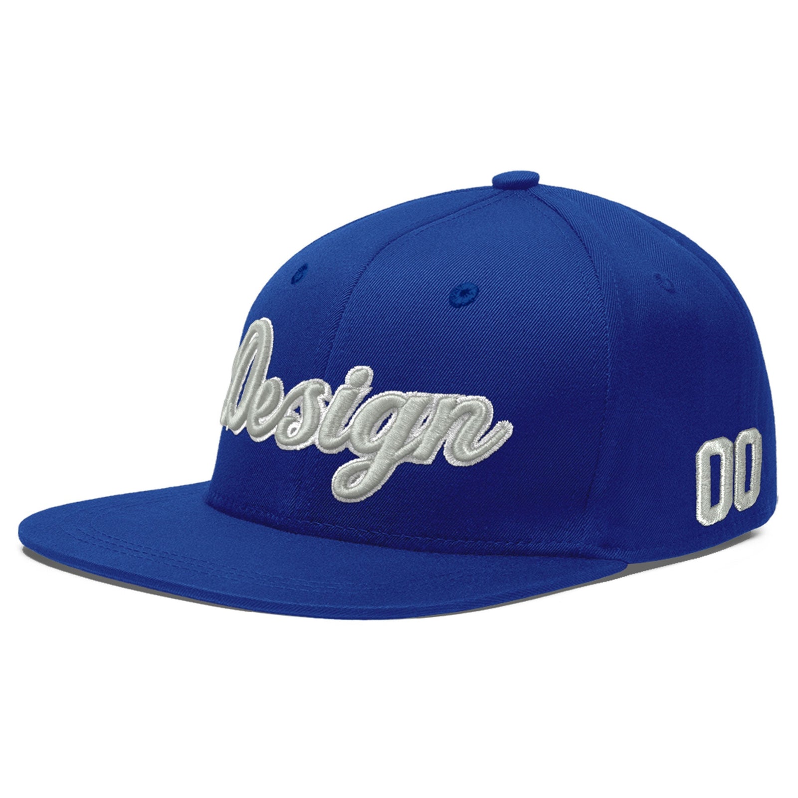 Custom Royal 3D Puff Embroidery Flat Embroidery Casual Sport Baseball Cap
