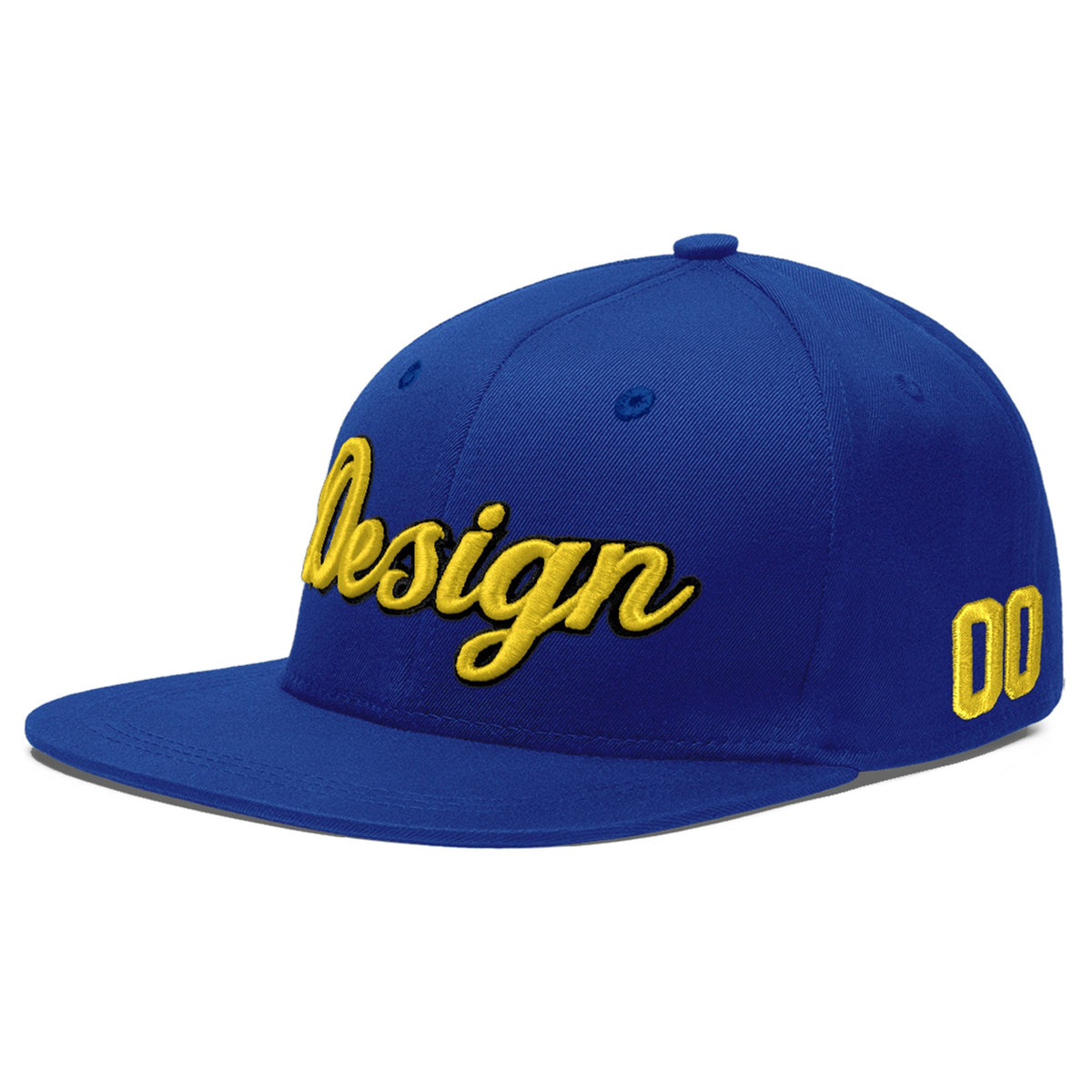 Custom Royal 3D Puff Embroidery Flat Embroidery Casual Sport Baseball Cap