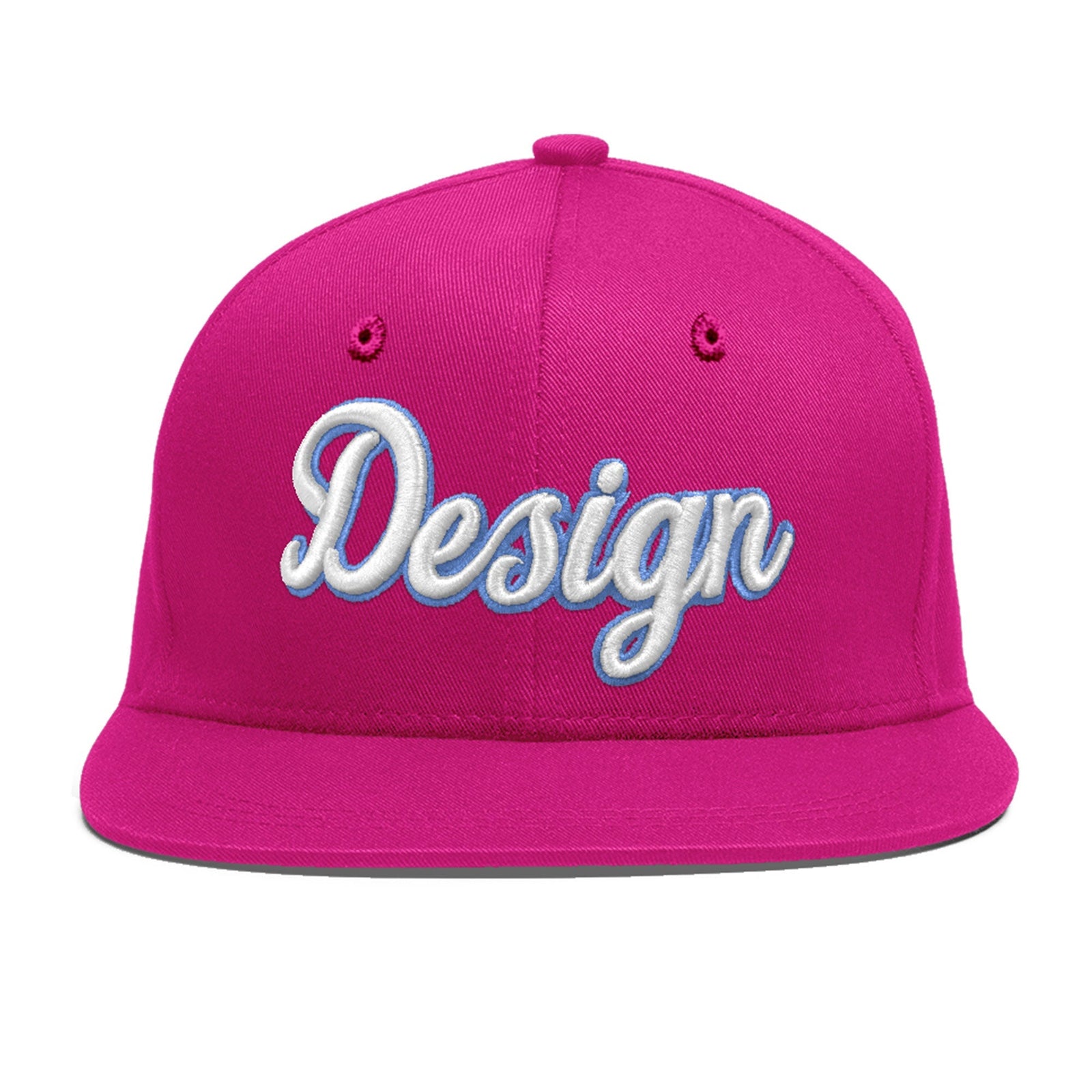 Custom Rose Red 3D Puff Embroidery Flat Embroidery Casual Sport Baseball Cap