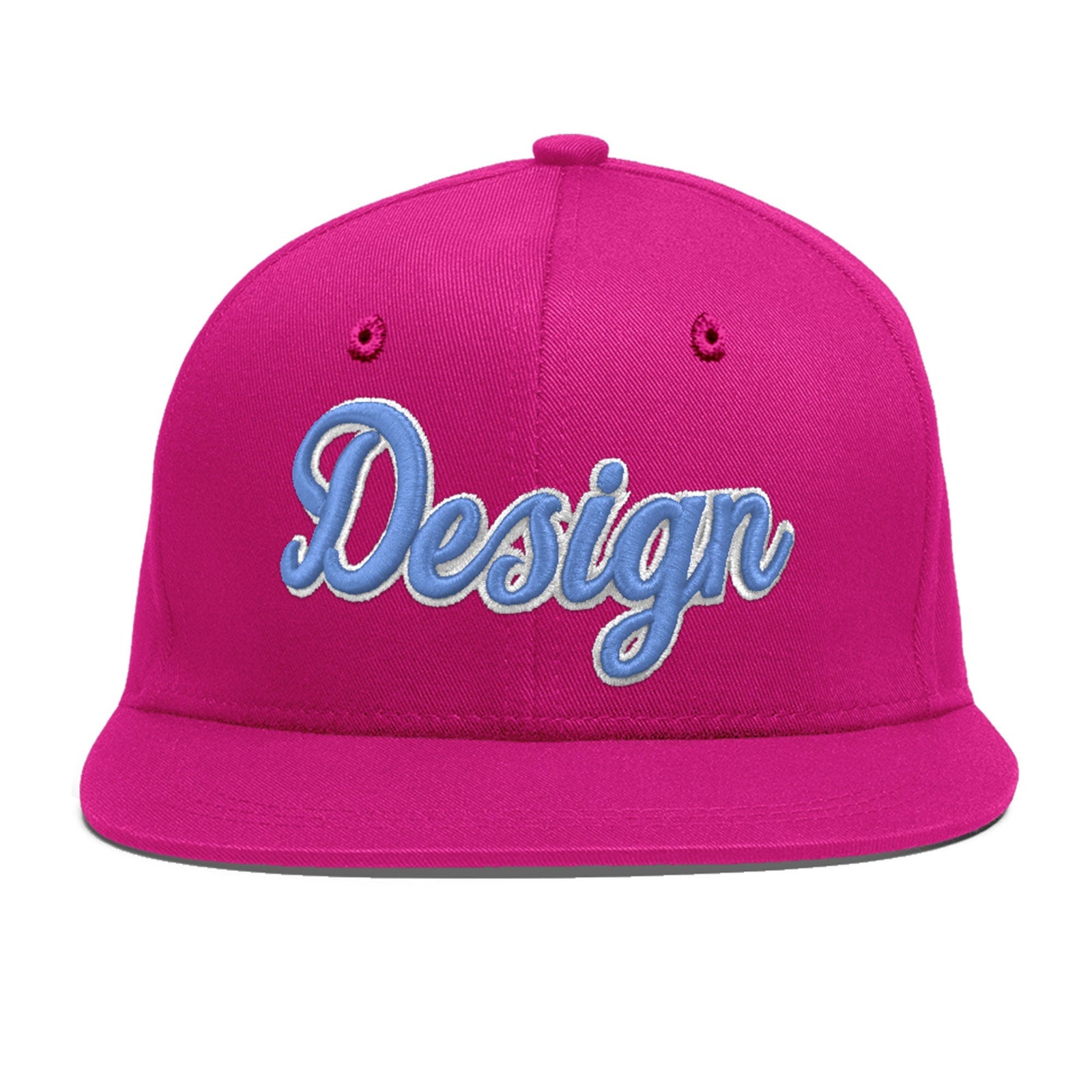Custom Rose Red 3D Puff Embroidery Flat Embroidery Casual Sport Baseball Cap