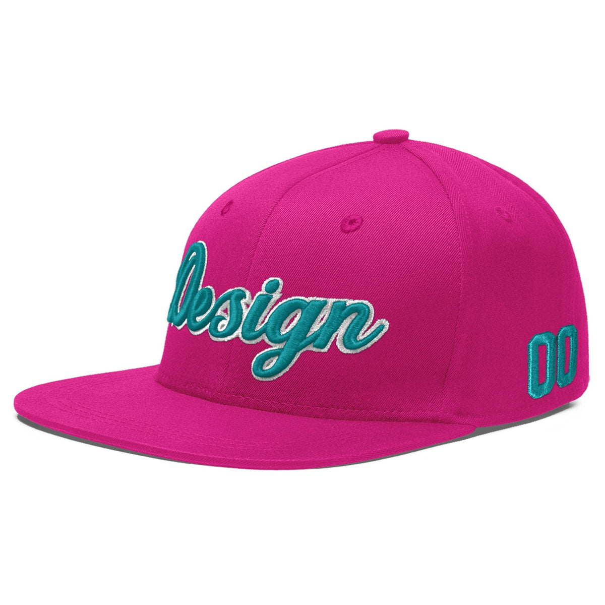 Custom Rose Red 3D Puff Embroidery Flat Embroidery Casual Sport Baseball Cap