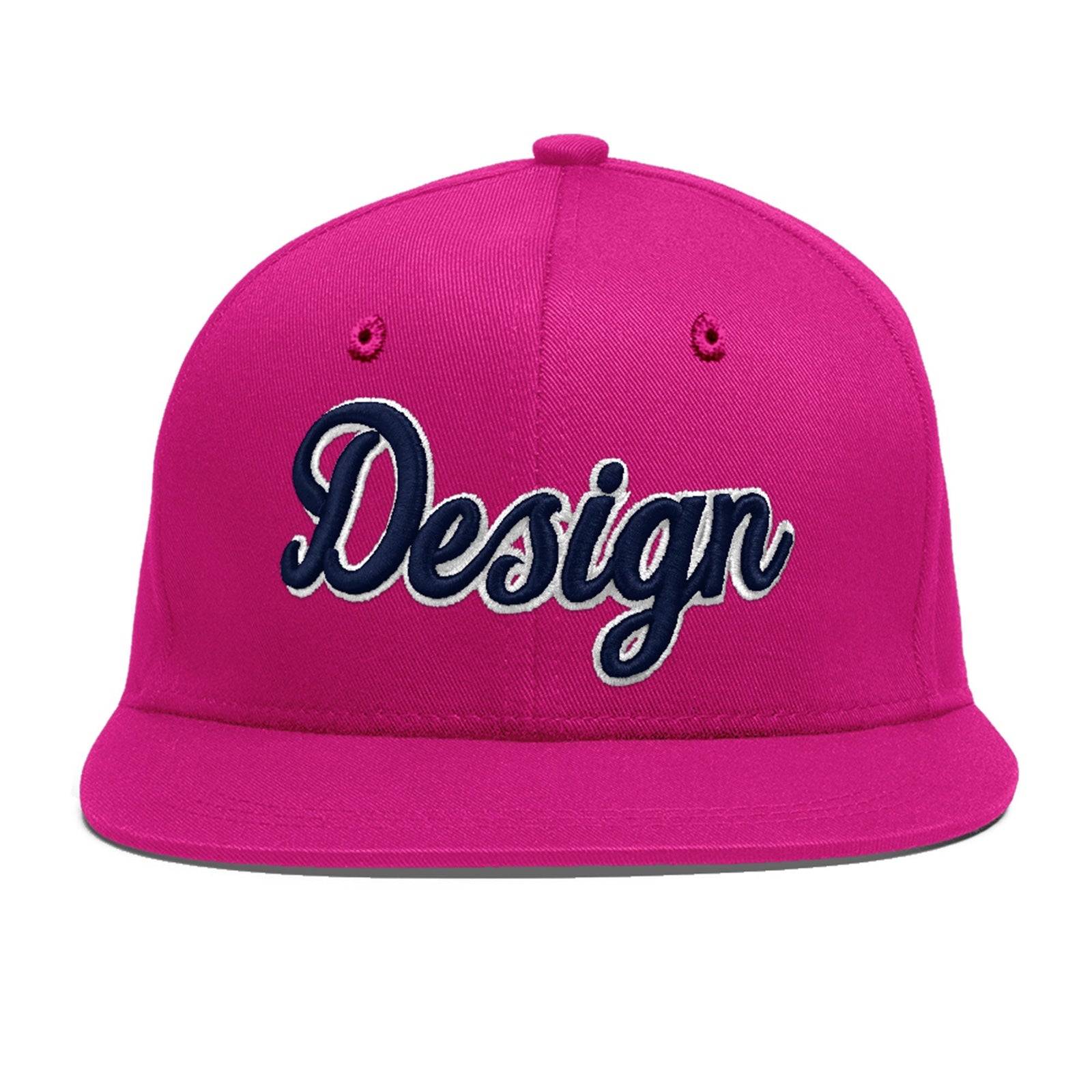 Custom Rose Red 3D Puff Embroidery Flat Embroidery Casual Sport Baseball Cap