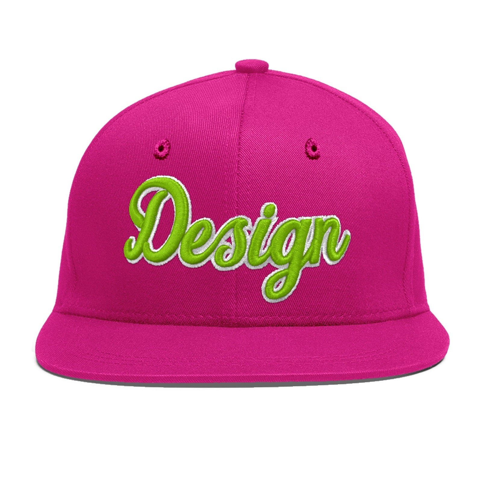 Custom Rose Red 3D Puff Embroidery Flat Embroidery Casual Sport Baseball Cap