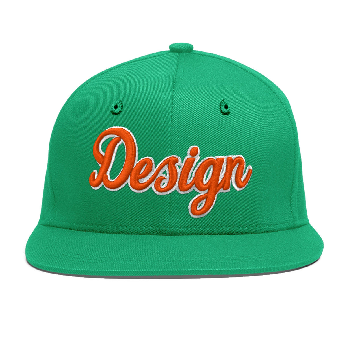 Custom Aqua 3D Puff Embroidery Flat Embroidery Casual Sport Baseball Cap