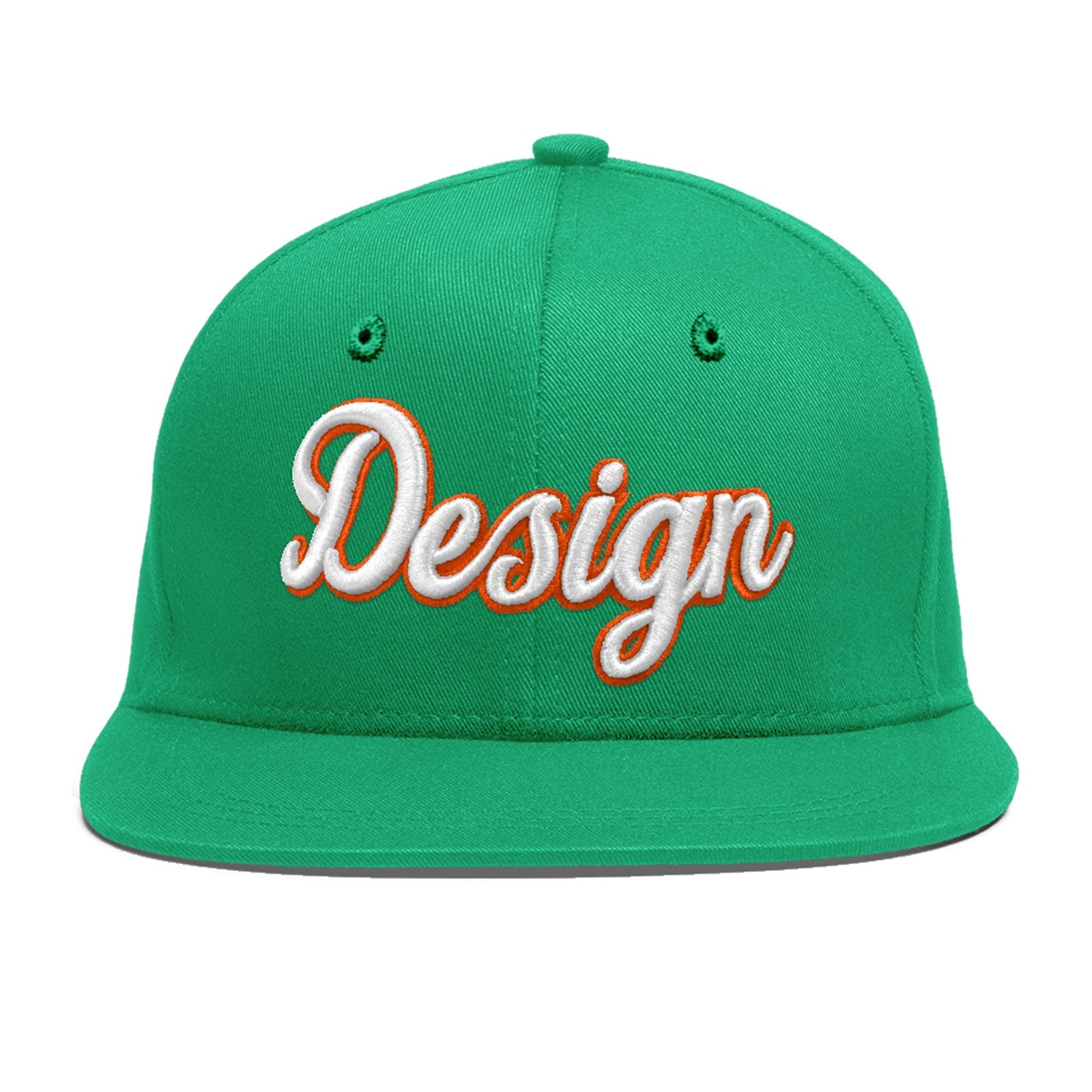 Custom Aqua 3D Puff Embroidery Flat Embroidery Casual Sport Baseball Cap